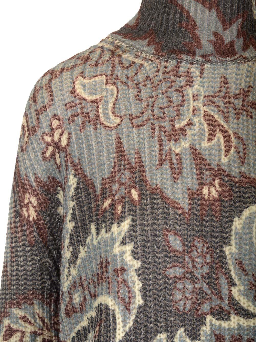 Shop Etro Turtleneck Sweater In Multicolor