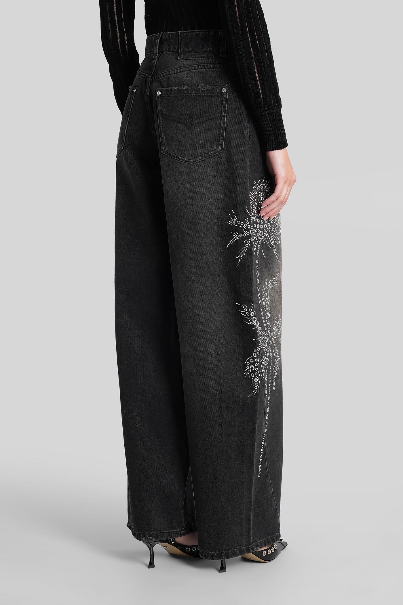 Blumarine Multi-pocket Jeans In Black