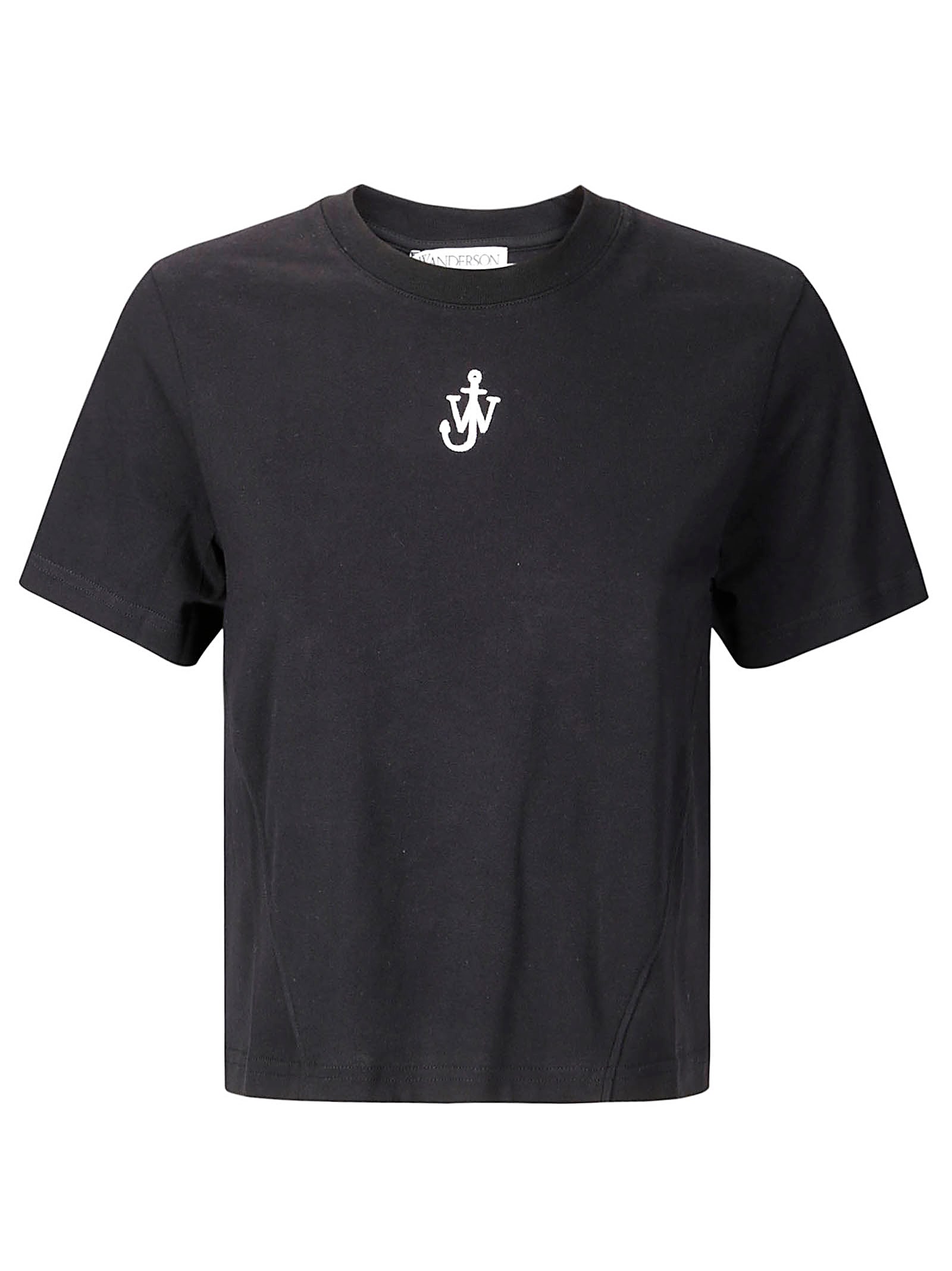 J.W. Anderson J. W. Anderson Anchor Logo Cropped Panelled T-shirt