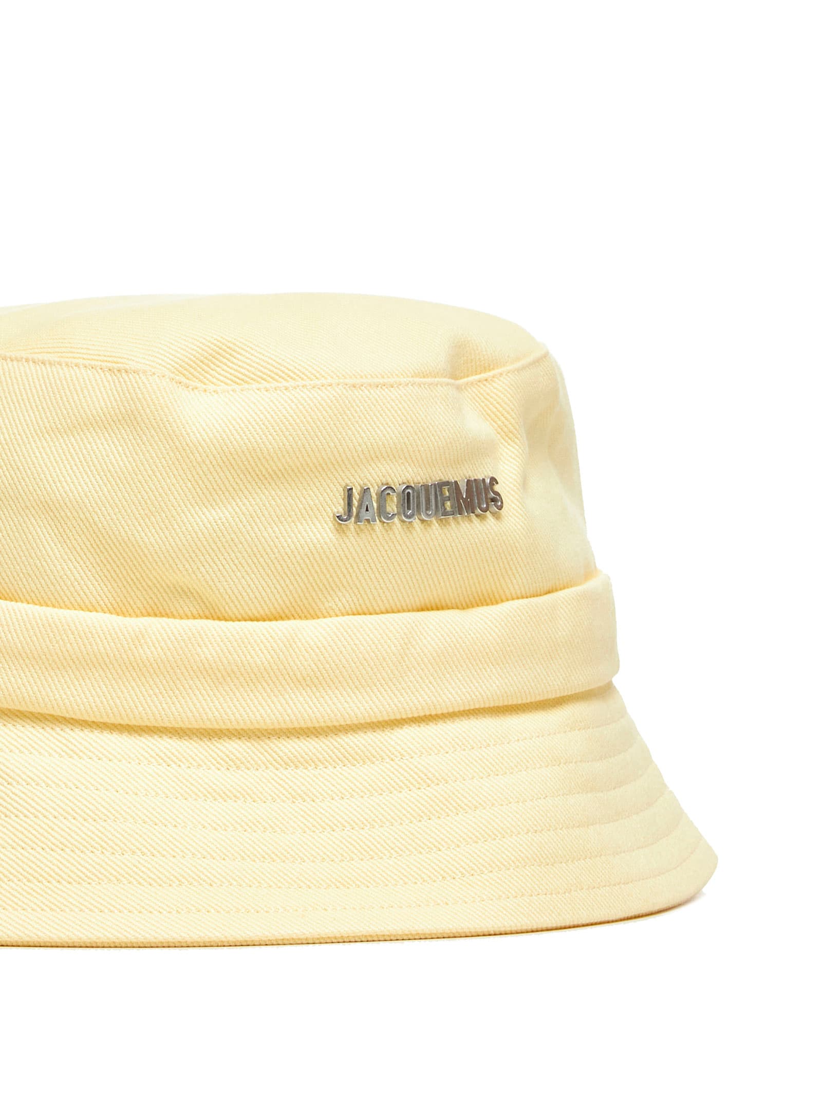 Jacquemus Le Bob Gadjo Drawstring Bucket Hat In Pale Yellow