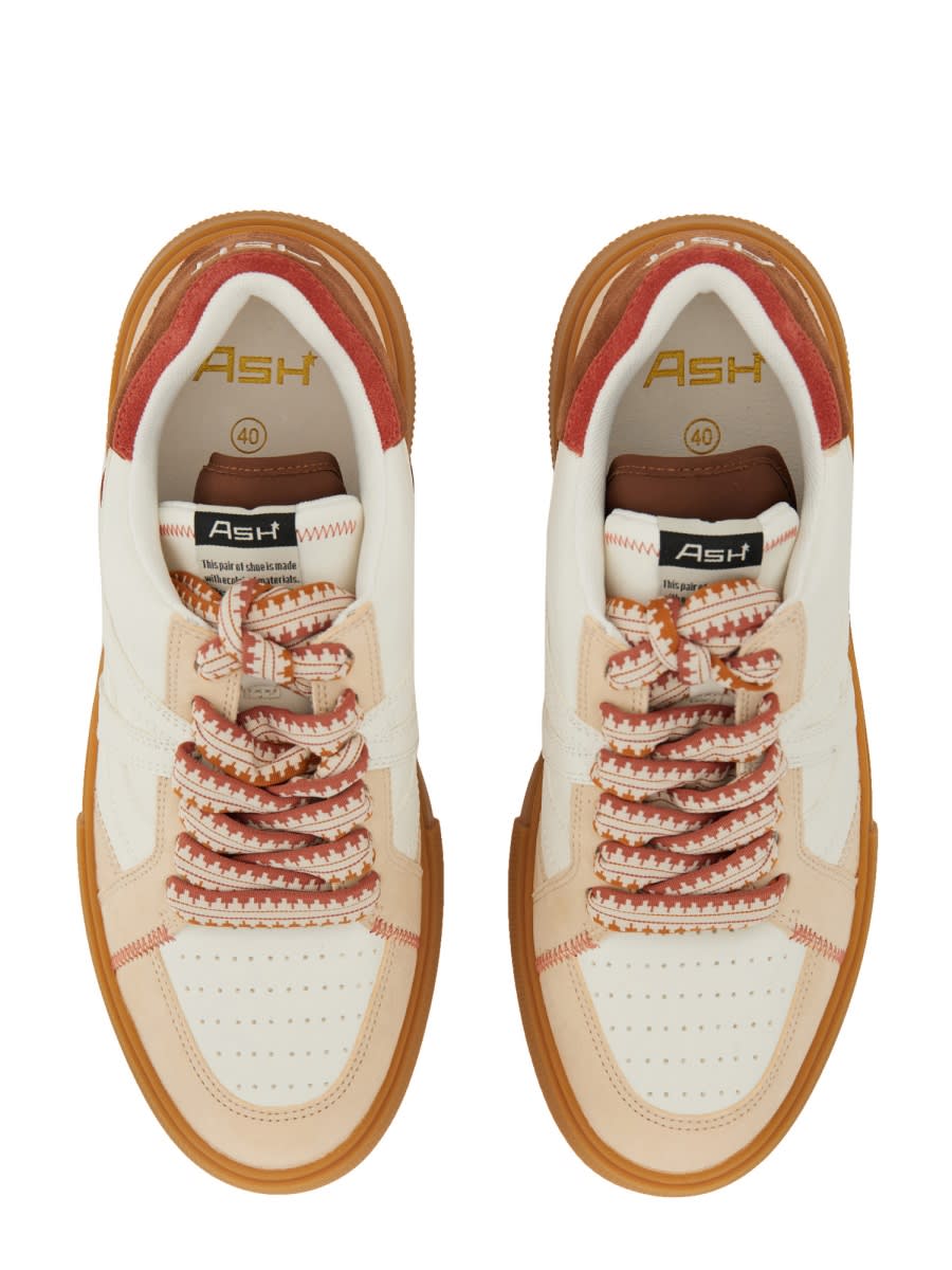 Ash Logo Embossed Sneaker Featuring Perforated Detailing In Multicolour