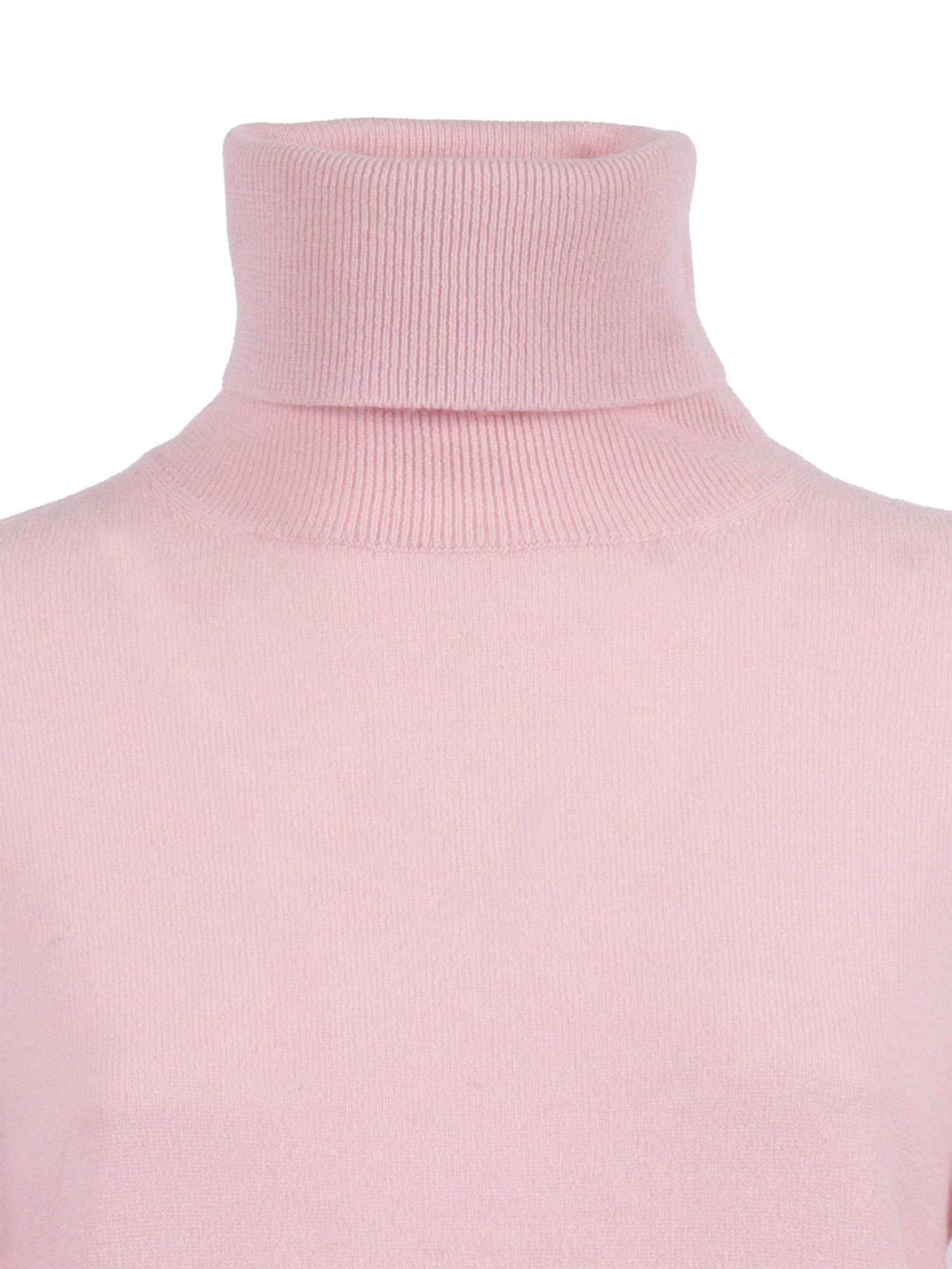 Kangra Cashmere Seamless Regular Fit Turtleneck Sweater In Pink