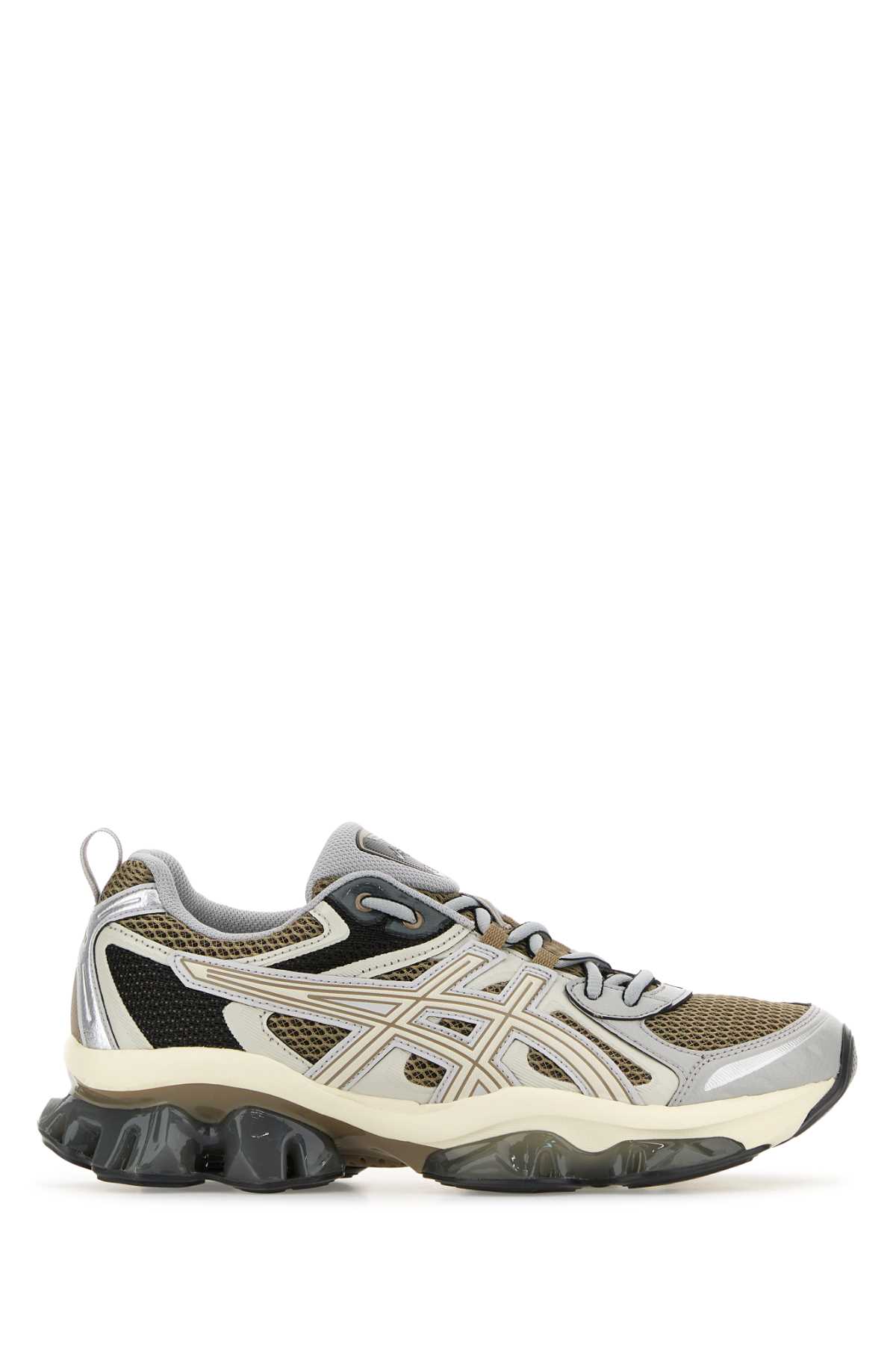 Asics Multicolor Mesh And Rubber Gel Quantum Kinetic Sneakers In Gray