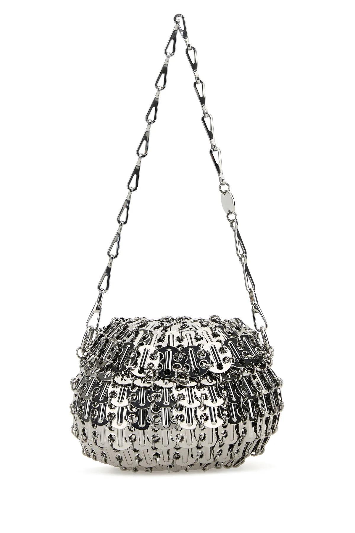 Shop Rabanne Silver Metal Mesh Shoulder Bag