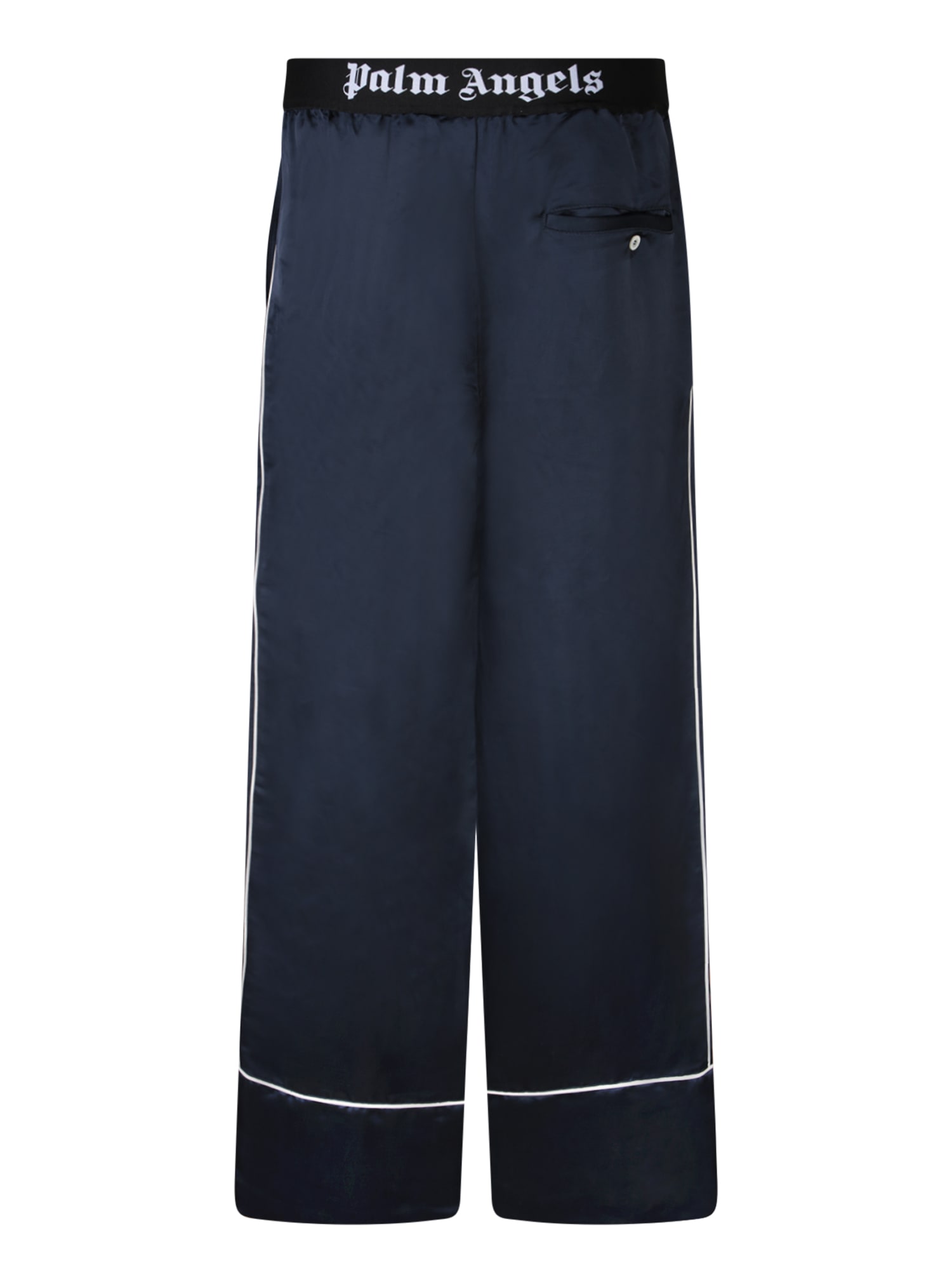 PALM ANGELS SATIN BLUE PYJAMA PANTS 