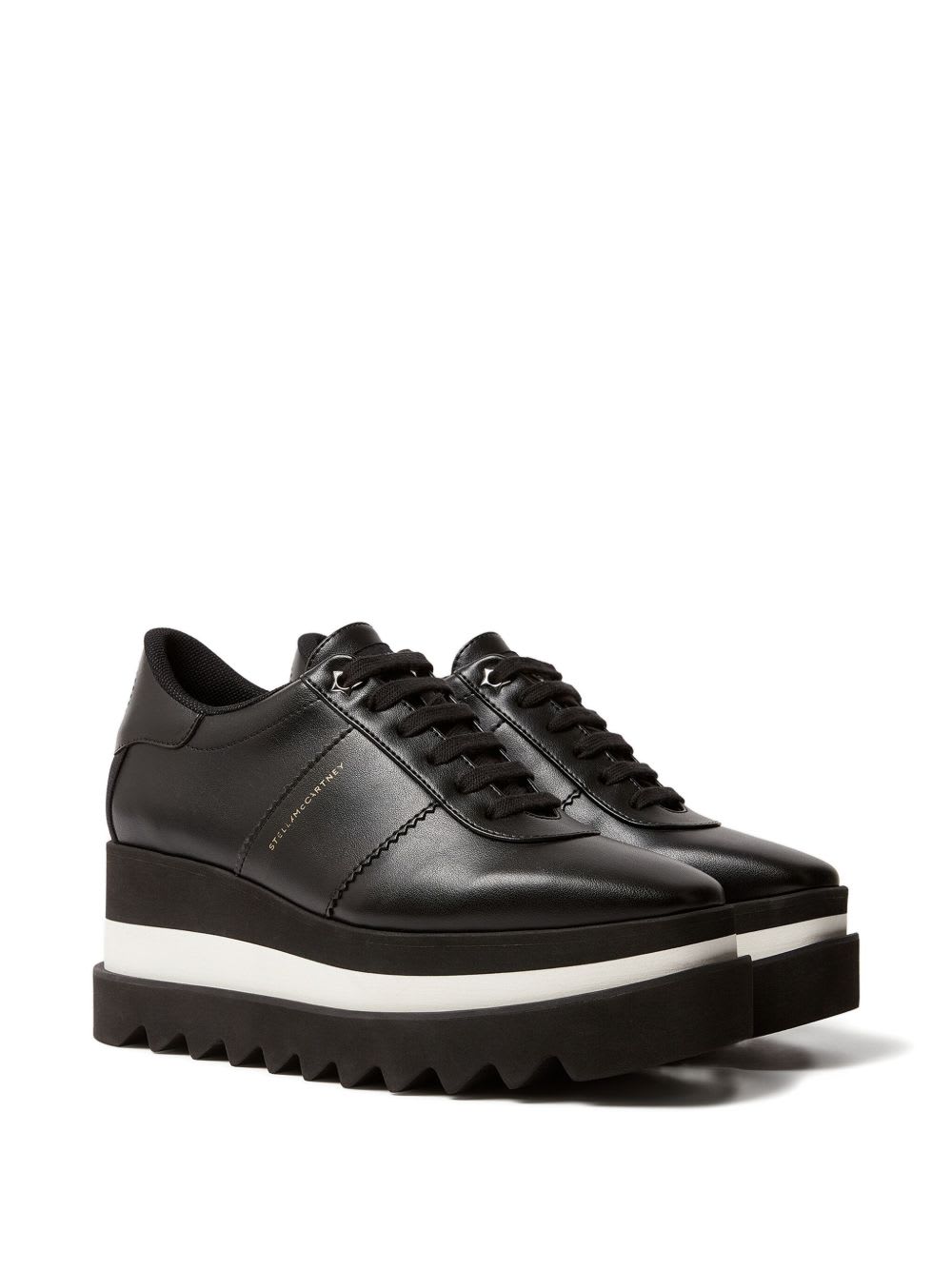 Stella Mccartney Black Sneak-elyse Platform Sneakers In Black