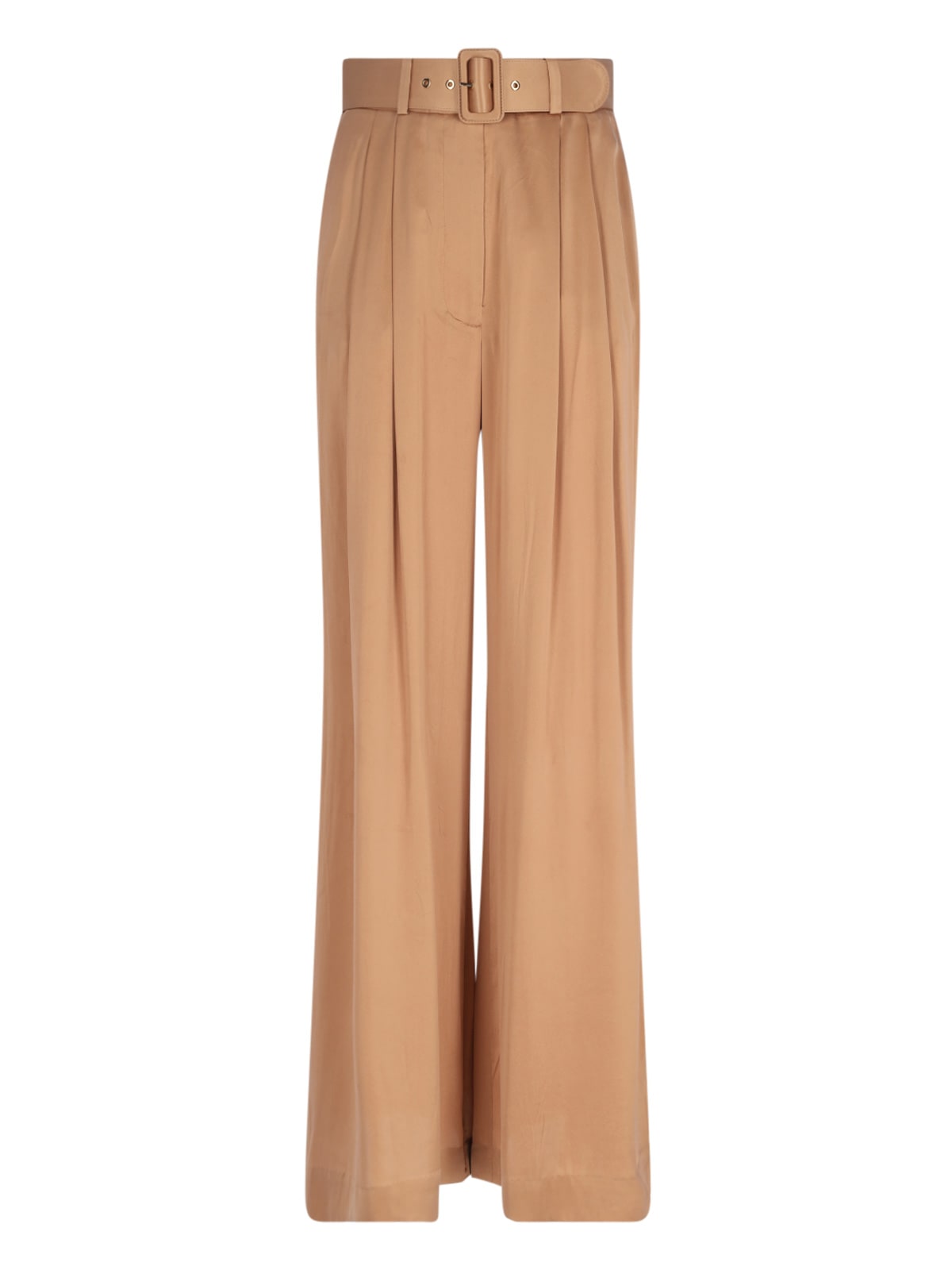 Shop Zimmermann Palazzo Trousers In Brown