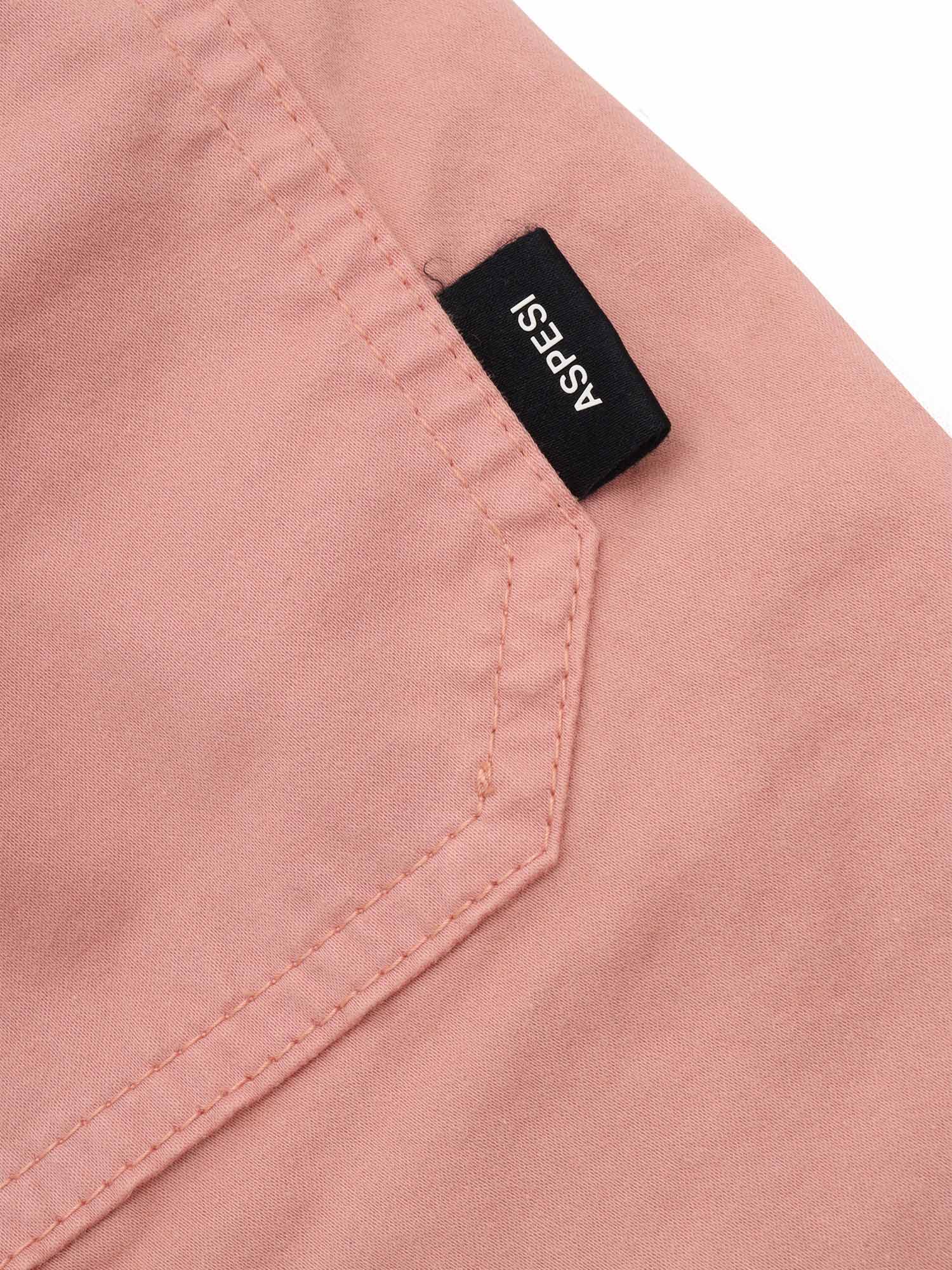 Aspesi Cotton Straight-leg Trousers In Pink