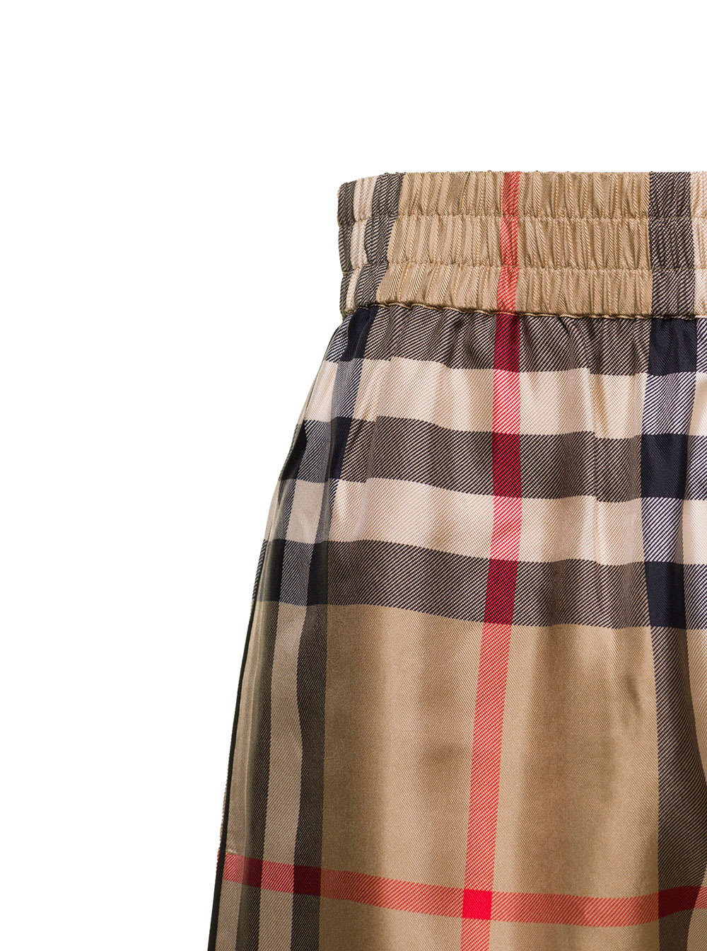 Shop Burberry Multicolor Bermuda Shorts With Vintage Check Motif In Stretch Cotton Woman In Neutrals/black