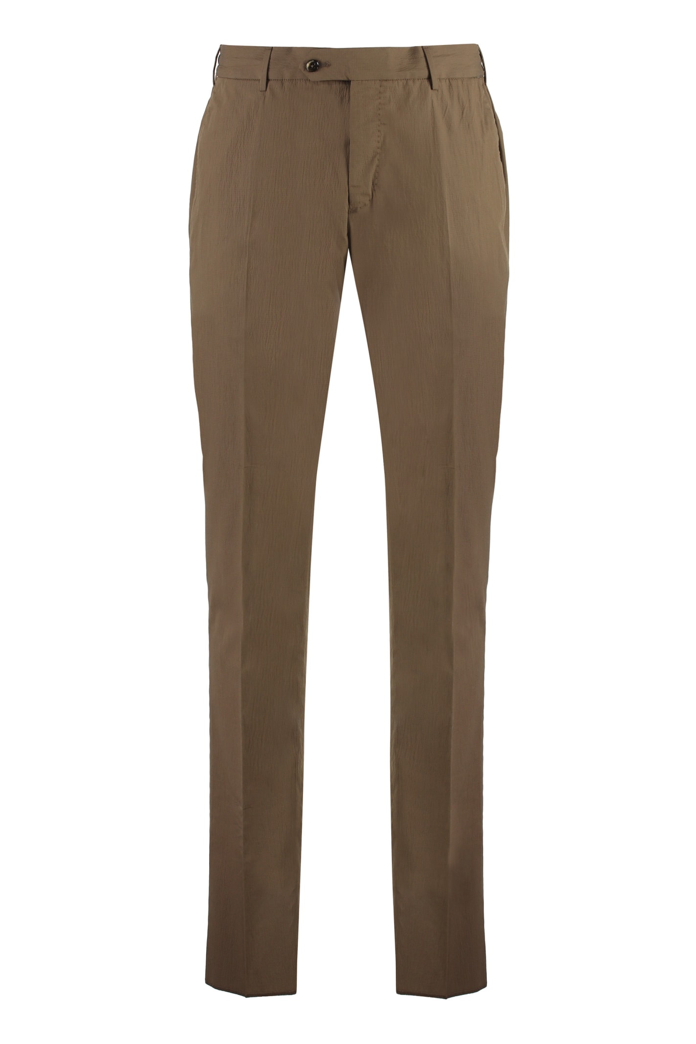 Pt01 Cotton Trousers In Brown