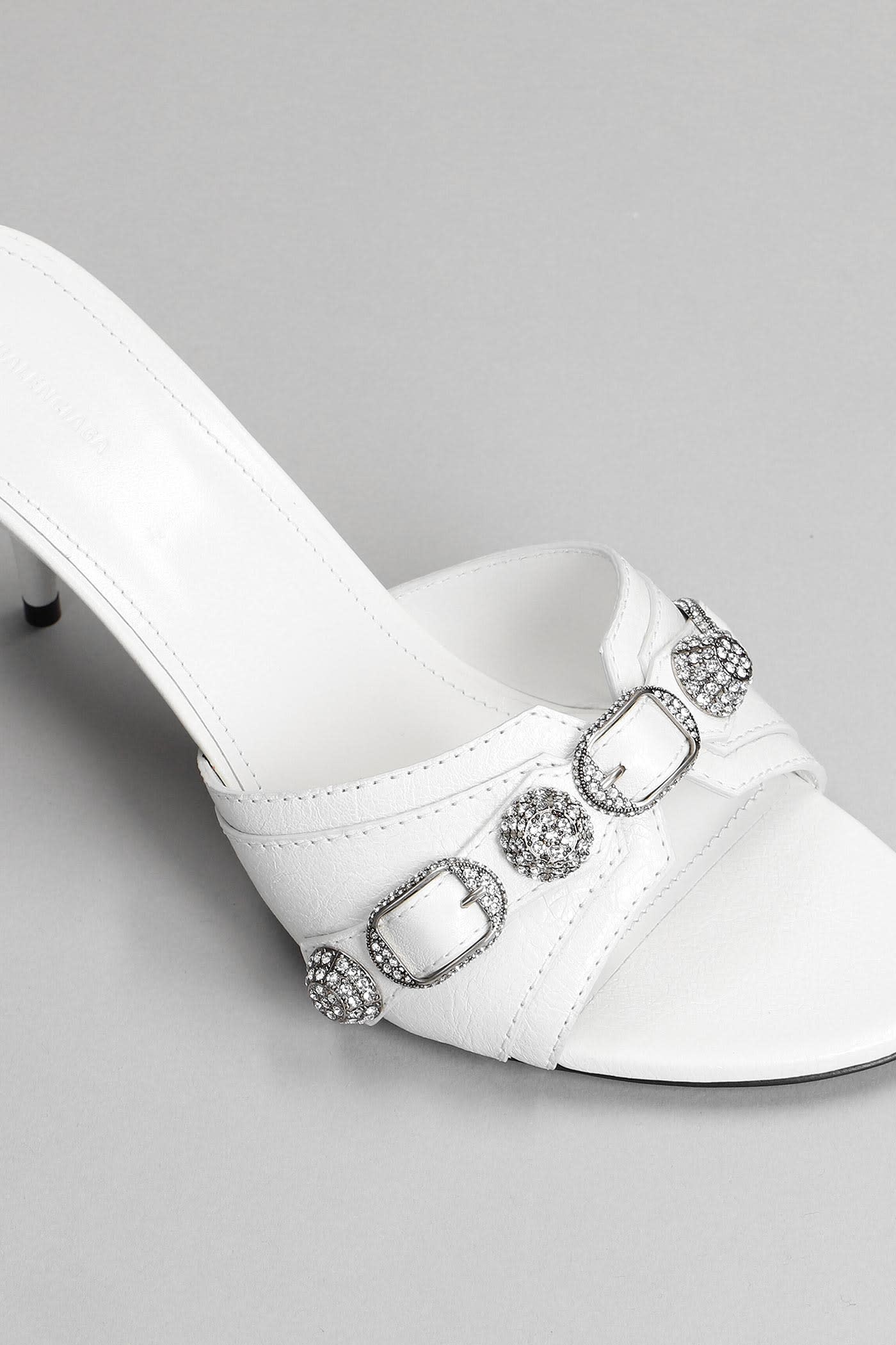 BALENCIAGA SLIPPER-MULE IN WHITE LEATHER