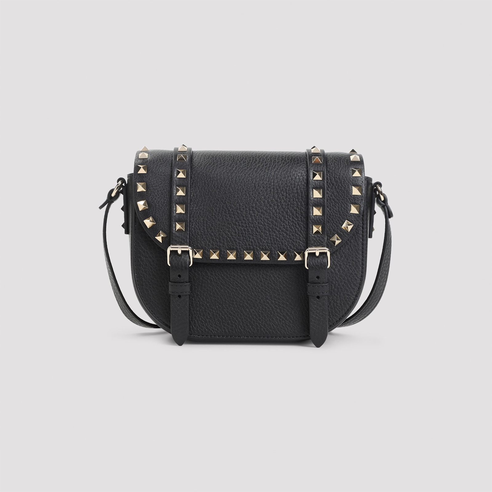 Valentino Small Rockstud Shoulder Bag In Black