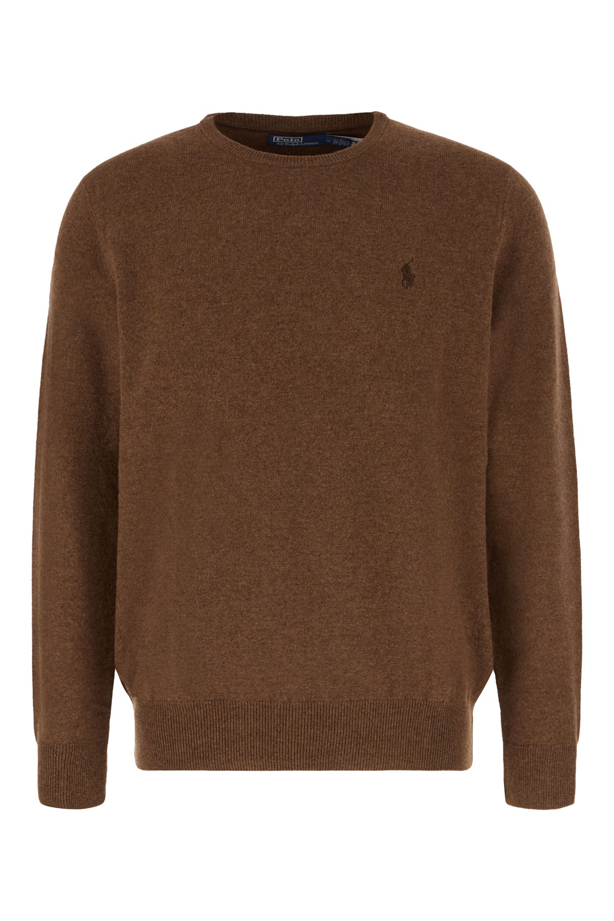 Polo Ralph Lauren Brown Wool Sweater In Dark Chestnut Heather