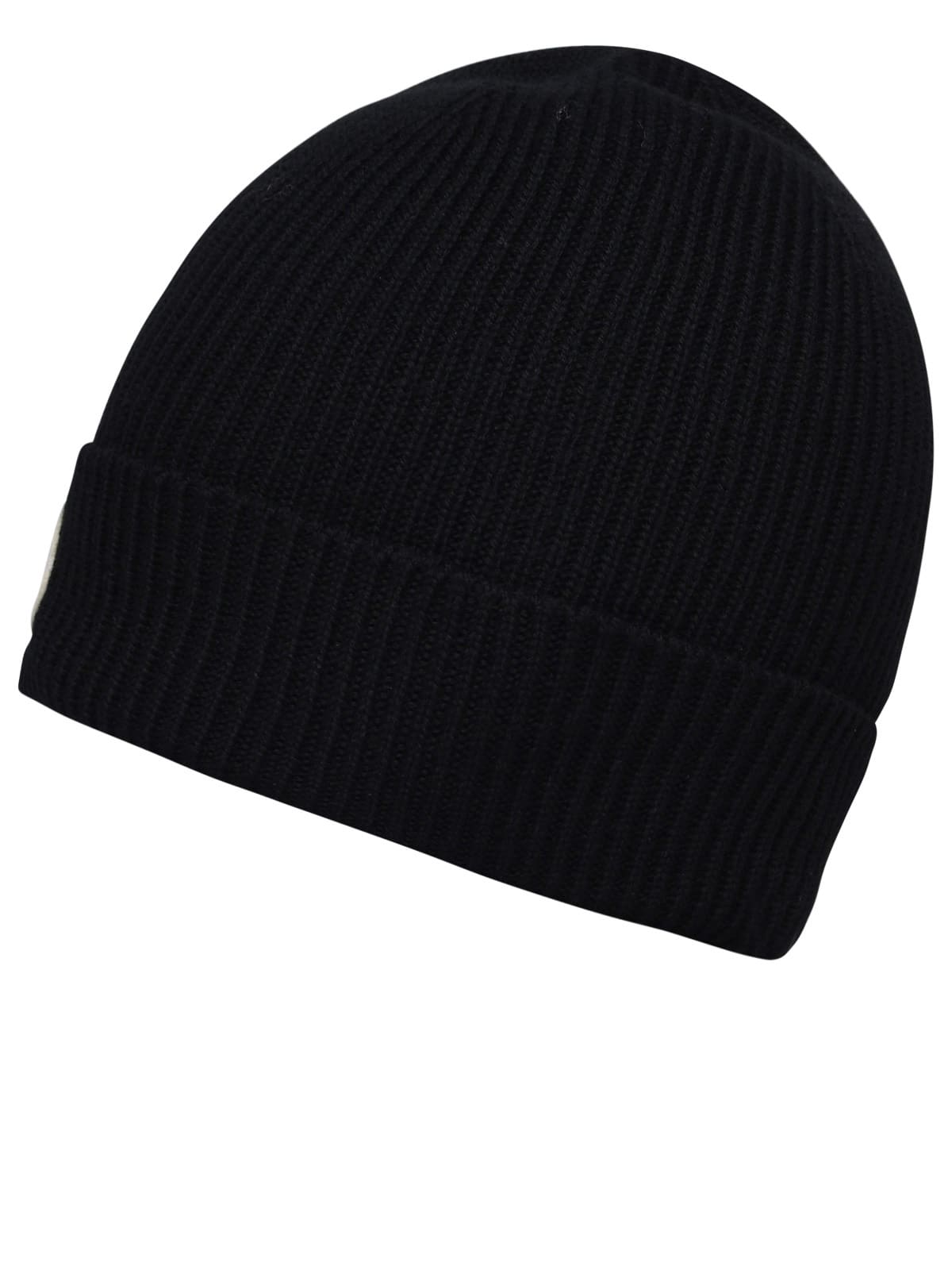 Shop Moncler Tricot Beanie In Black Virgin Wool