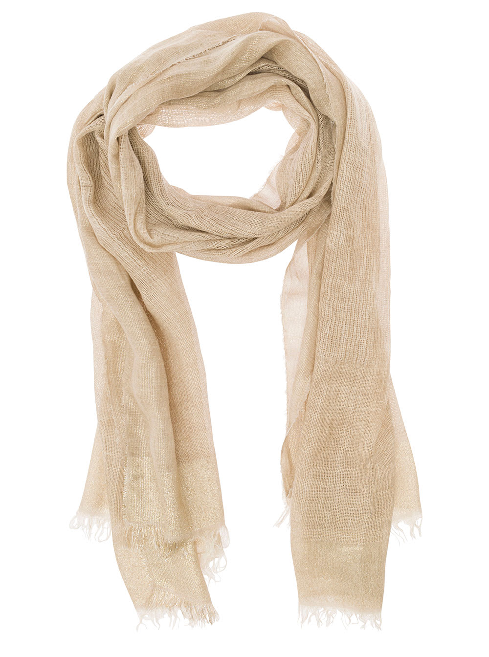 Shop Antonelli Pink Scarf In Linen Blend Woman In White
