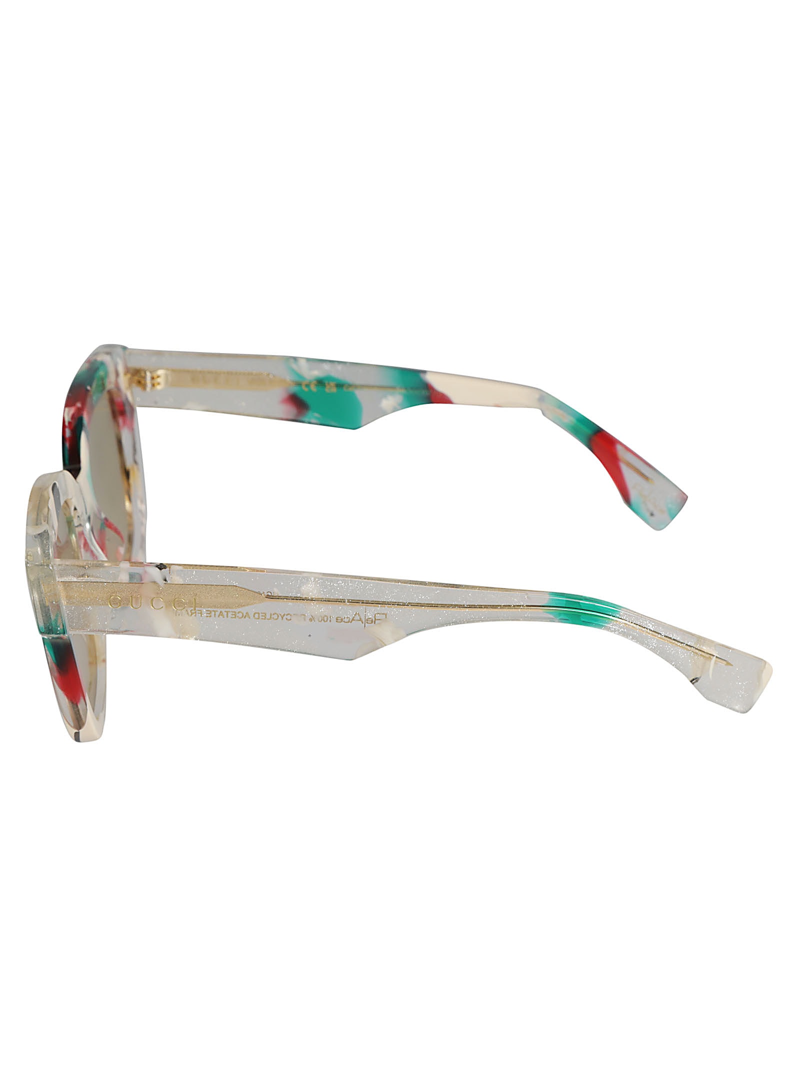 Shop Gucci Wayfarer Sunglasses In Multicolor