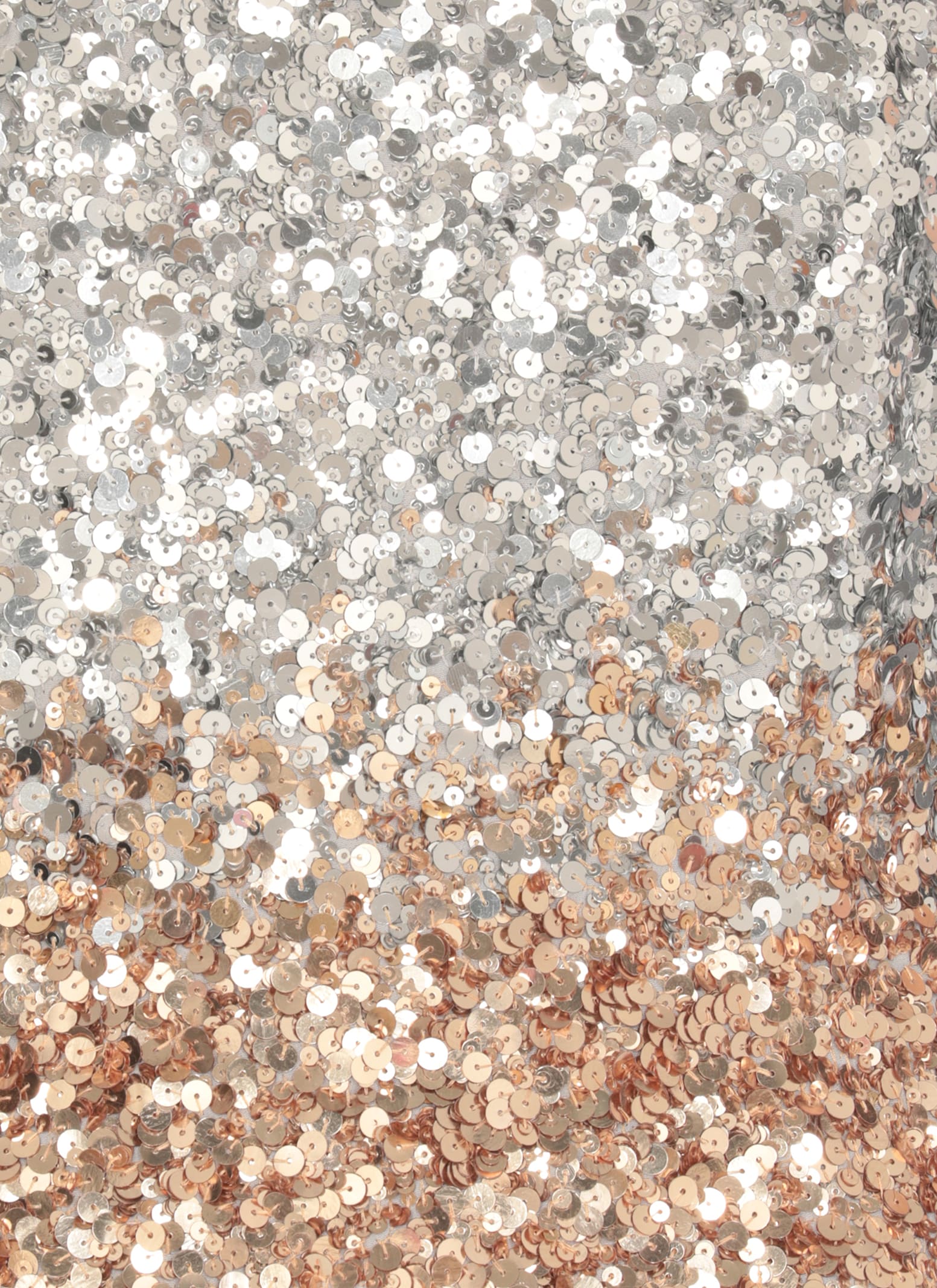 Retroféte Retrofete Retrofete Gold Dress With Sequined Detailing In Silver