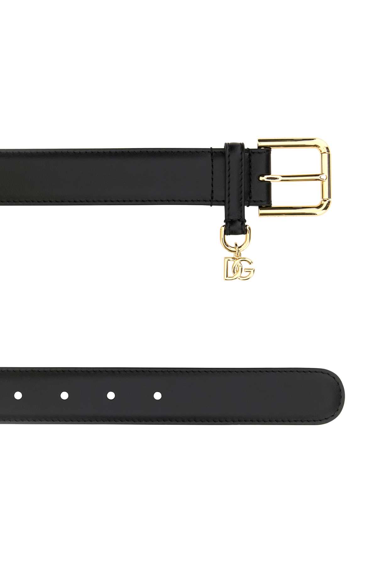 Shop Dolce & Gabbana Black Leather Belt In Nero