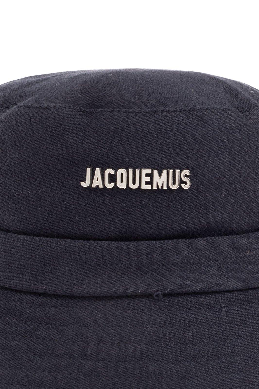 Shop Jacquemus Le Bob Gadjo Knotted Bucket Hat In Dark Navy