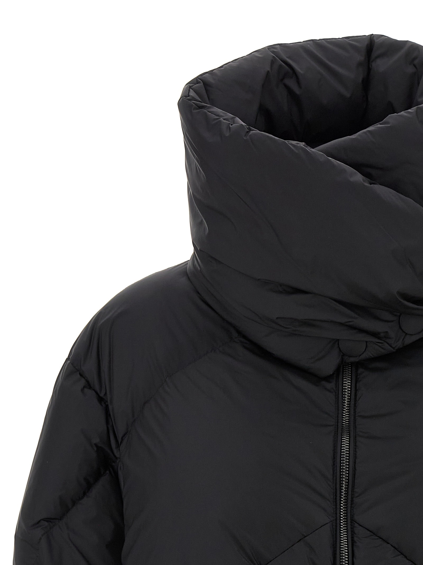 Tatras Insulated Nylon Jacket High Collar In Black