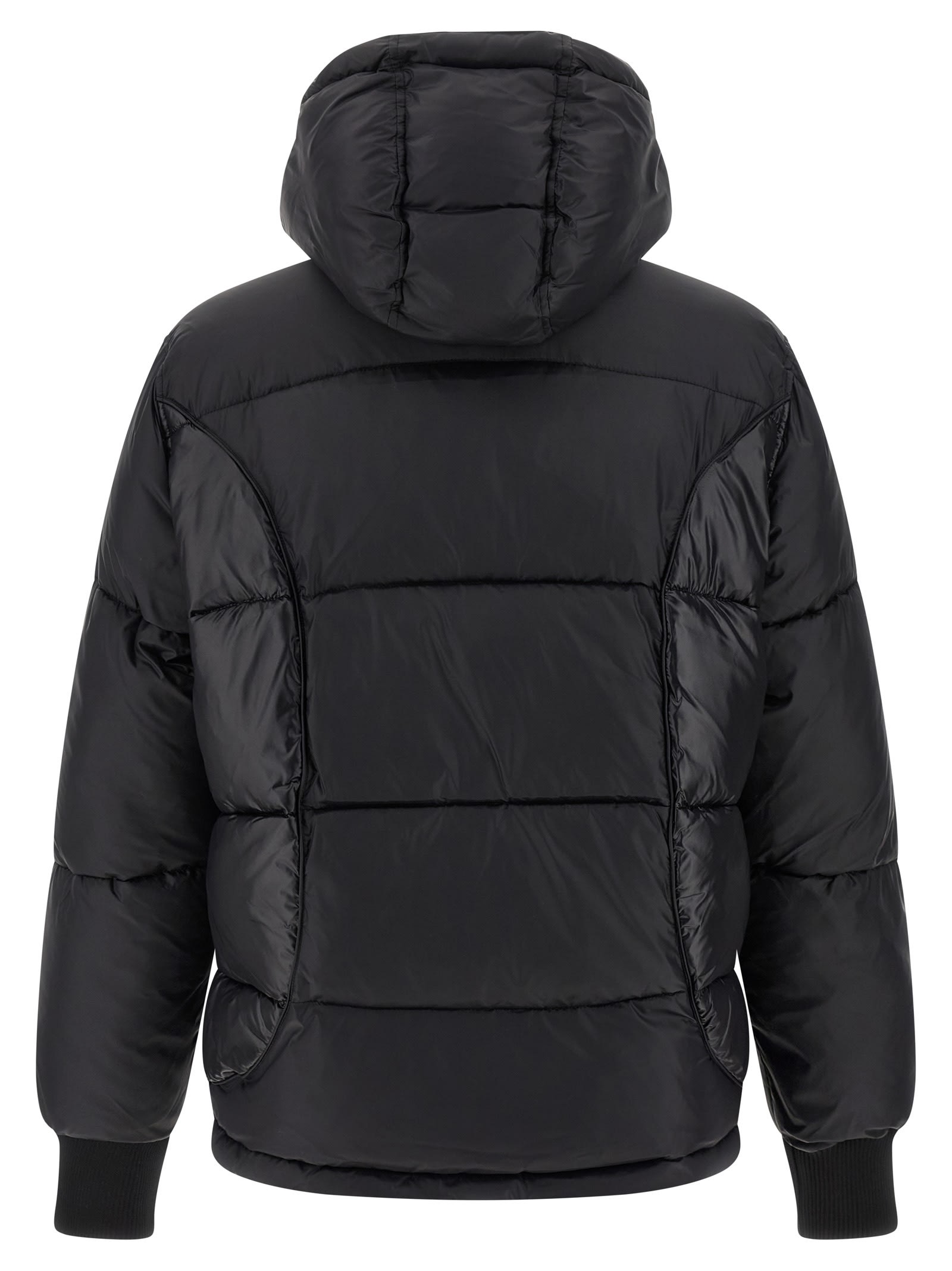 Philipp Plein Logo Patch Down Jacket Puffer Jackets Black In Black