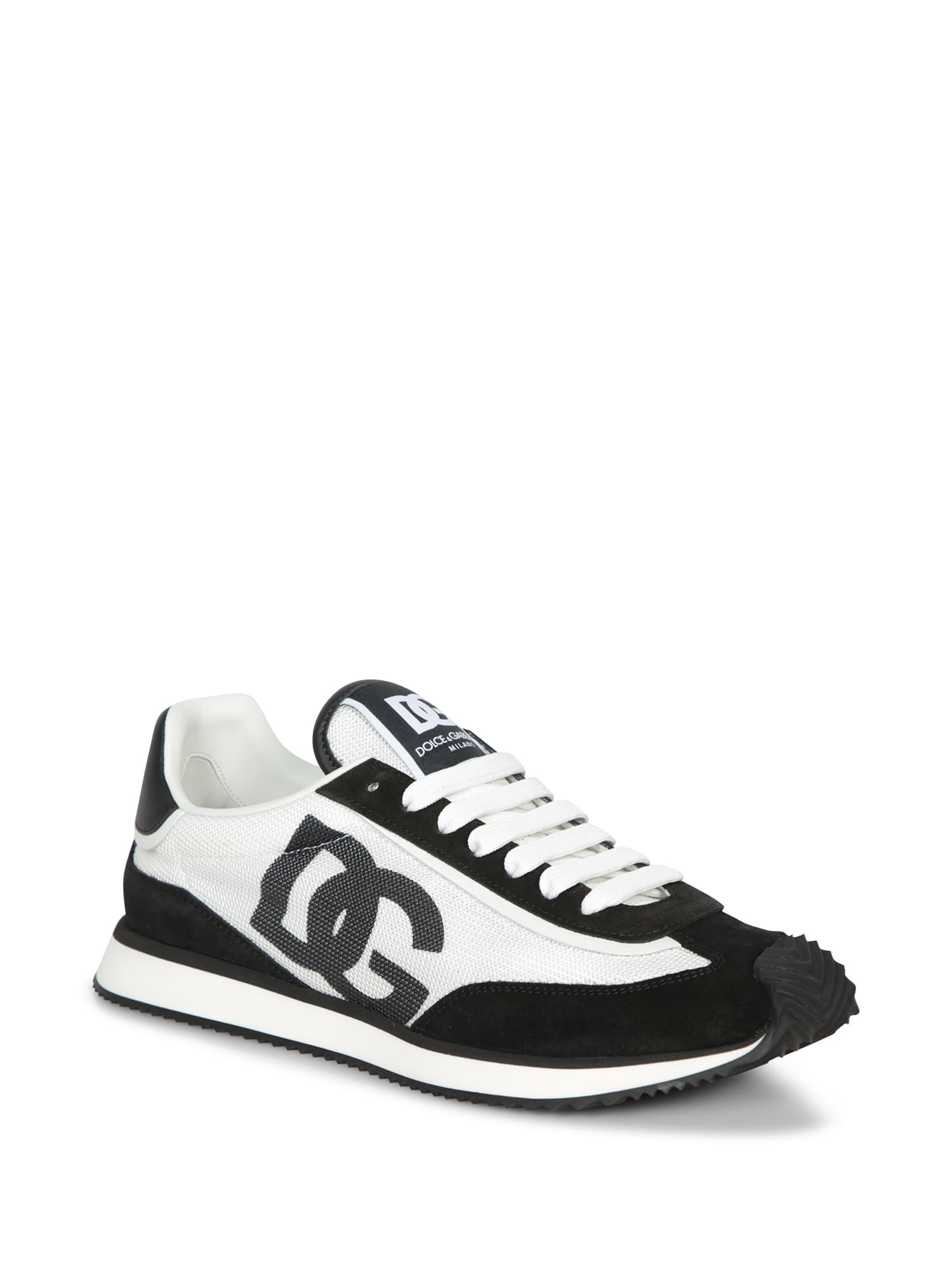 Shop Dolce & Gabbana Dragon+crosta Black-white Low Sneakers