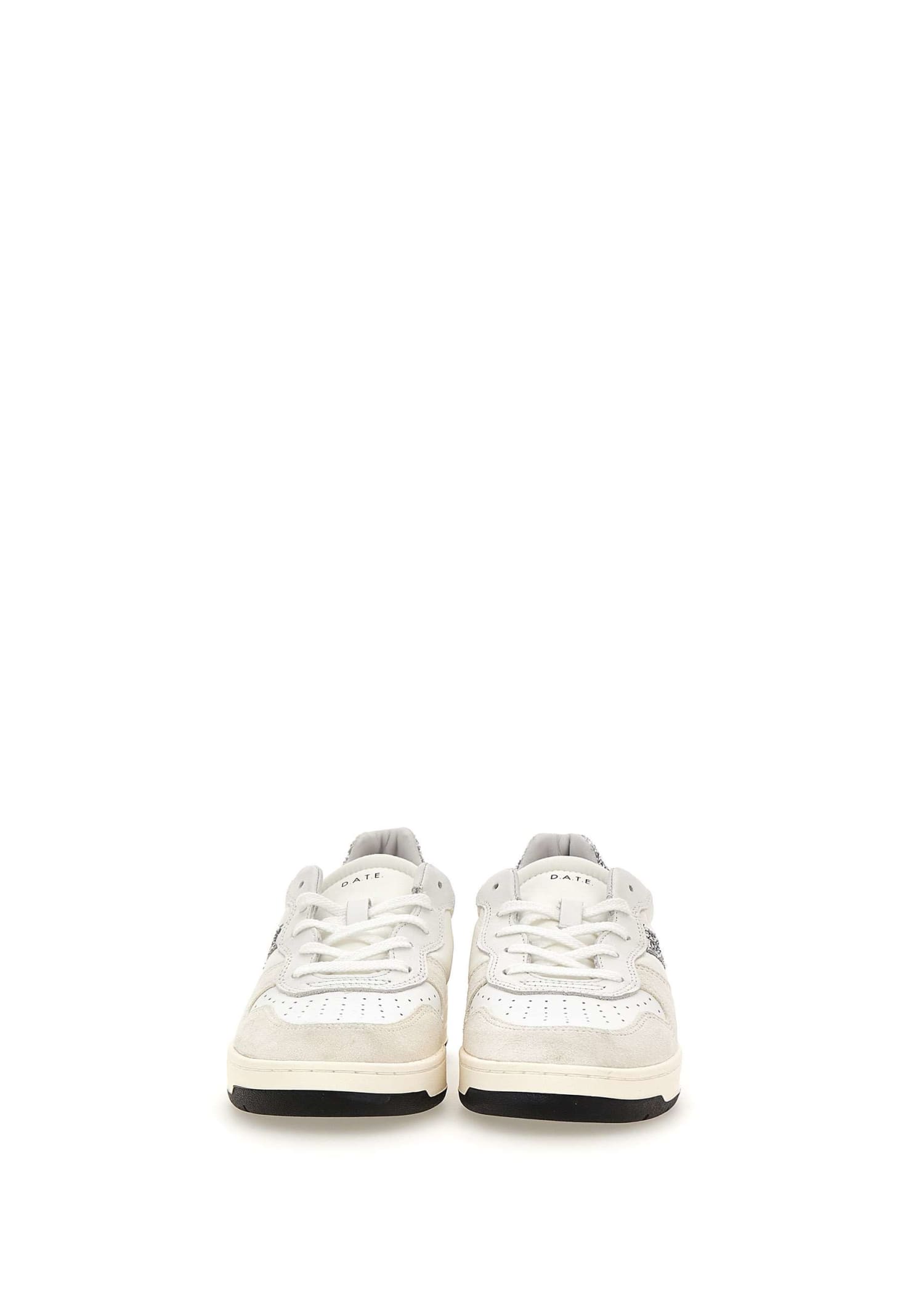 Shop Date Court 2.0 Leather Sneakers In Silver