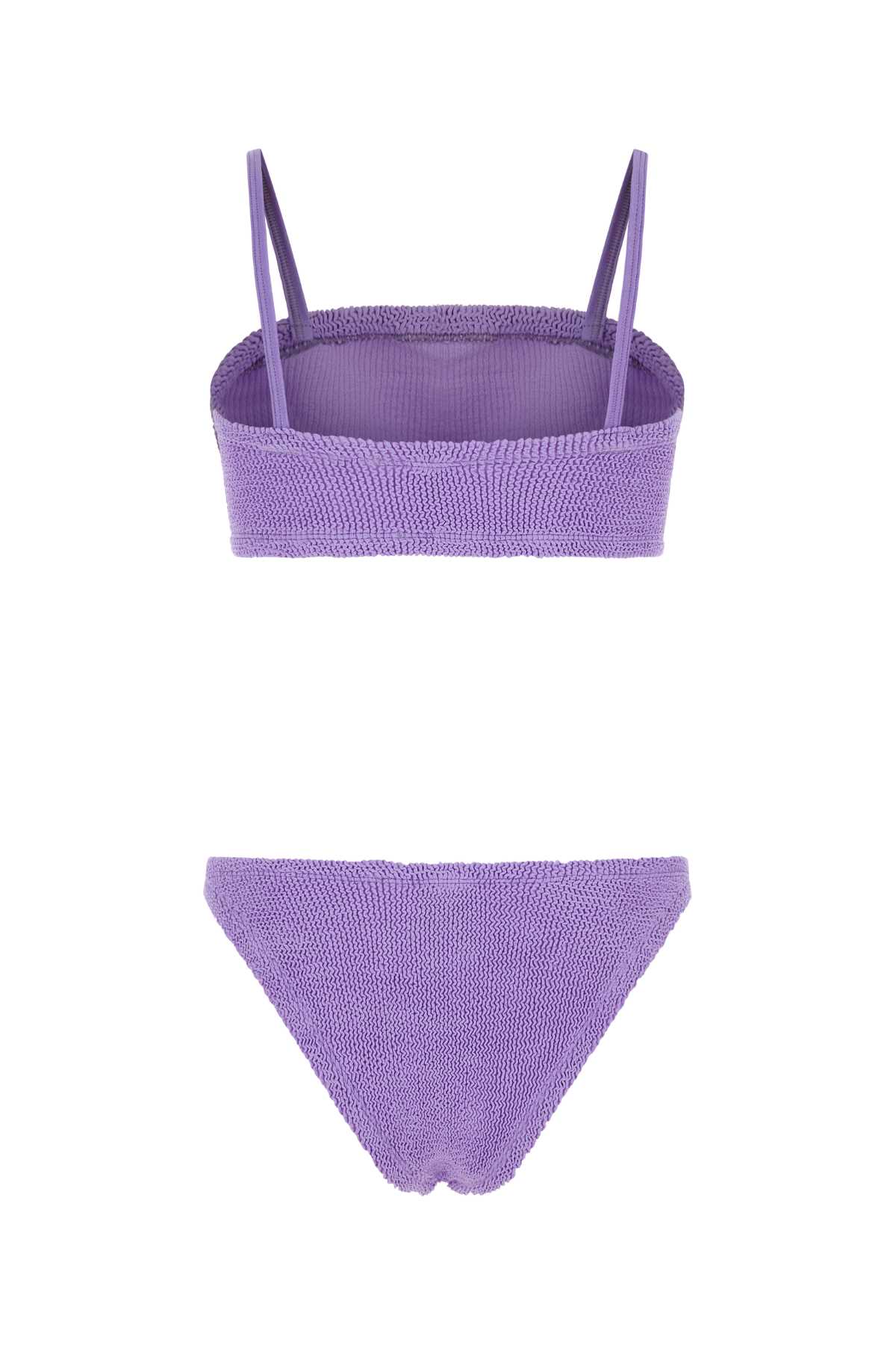 Shop Hunza G Lilac Stretch Nylon Gigi Bikini