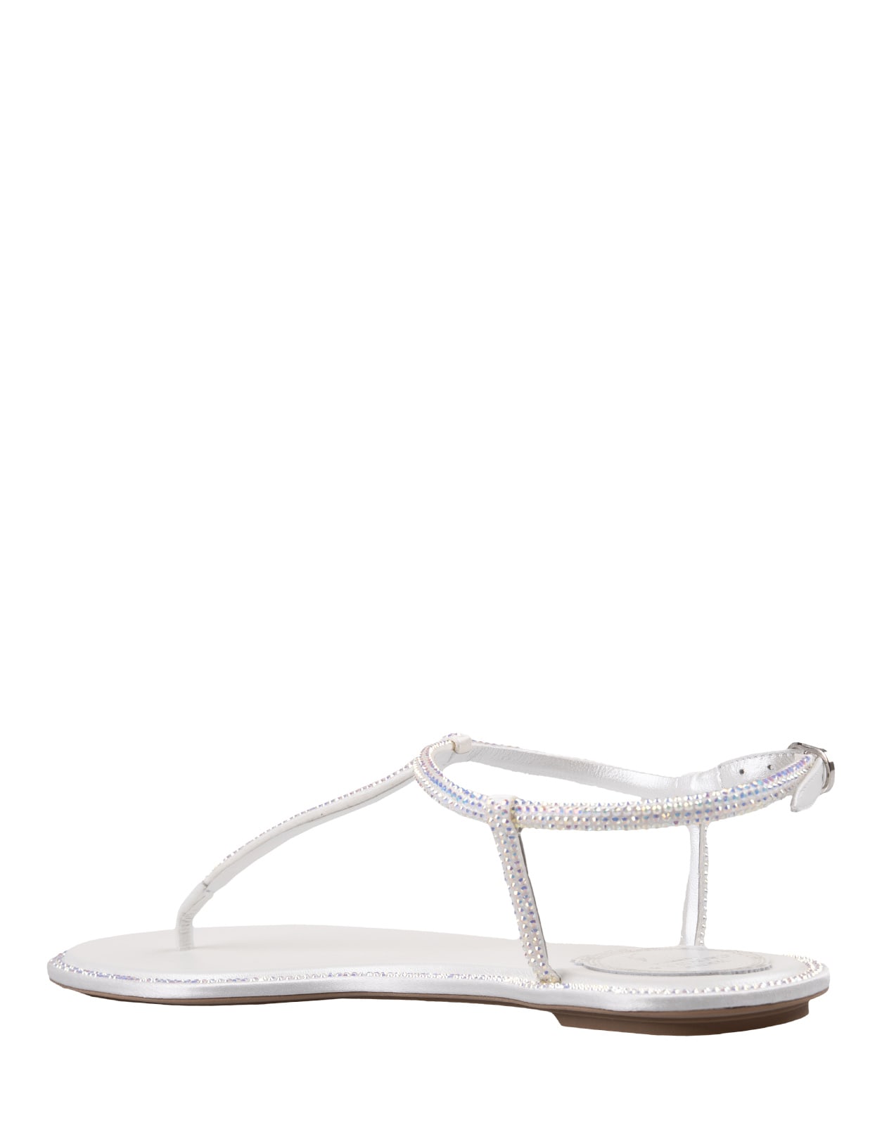 Shop René Caovilla White Diana Sandals