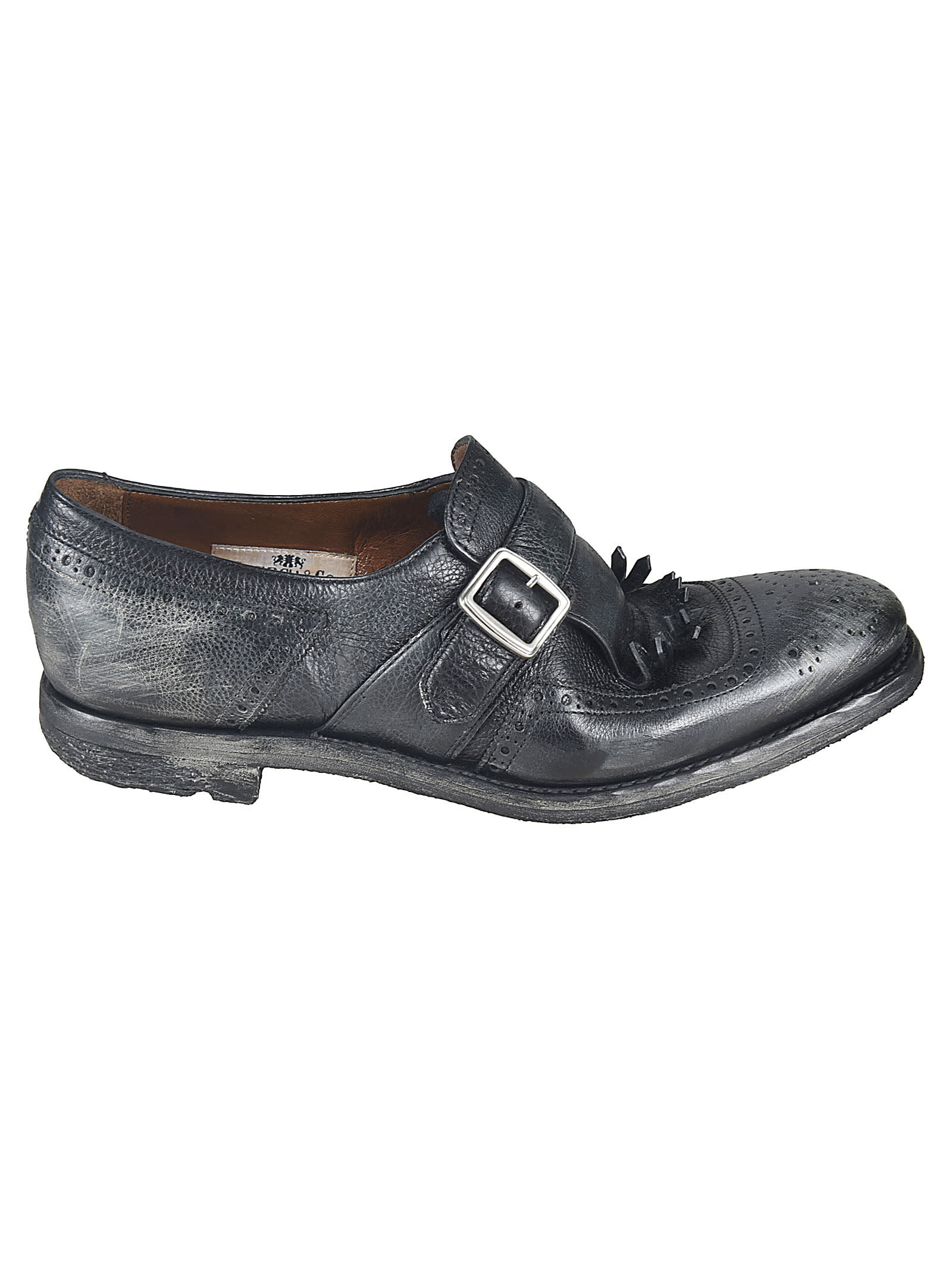 Church's Shanghai Brogue Monk Shoes In Black