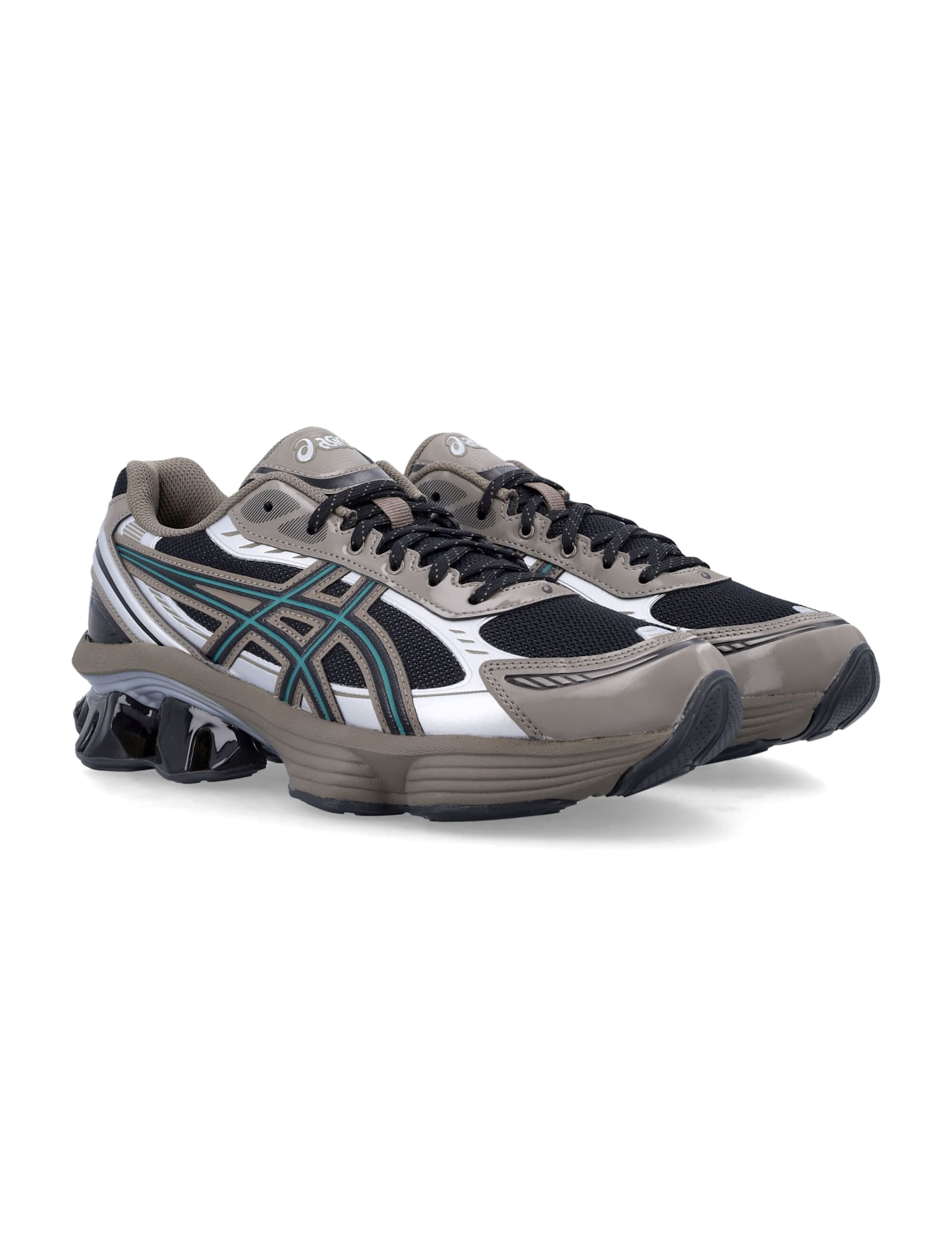 Asics Gel-kinetic Fluent Sneakers In Black Dark Taupe