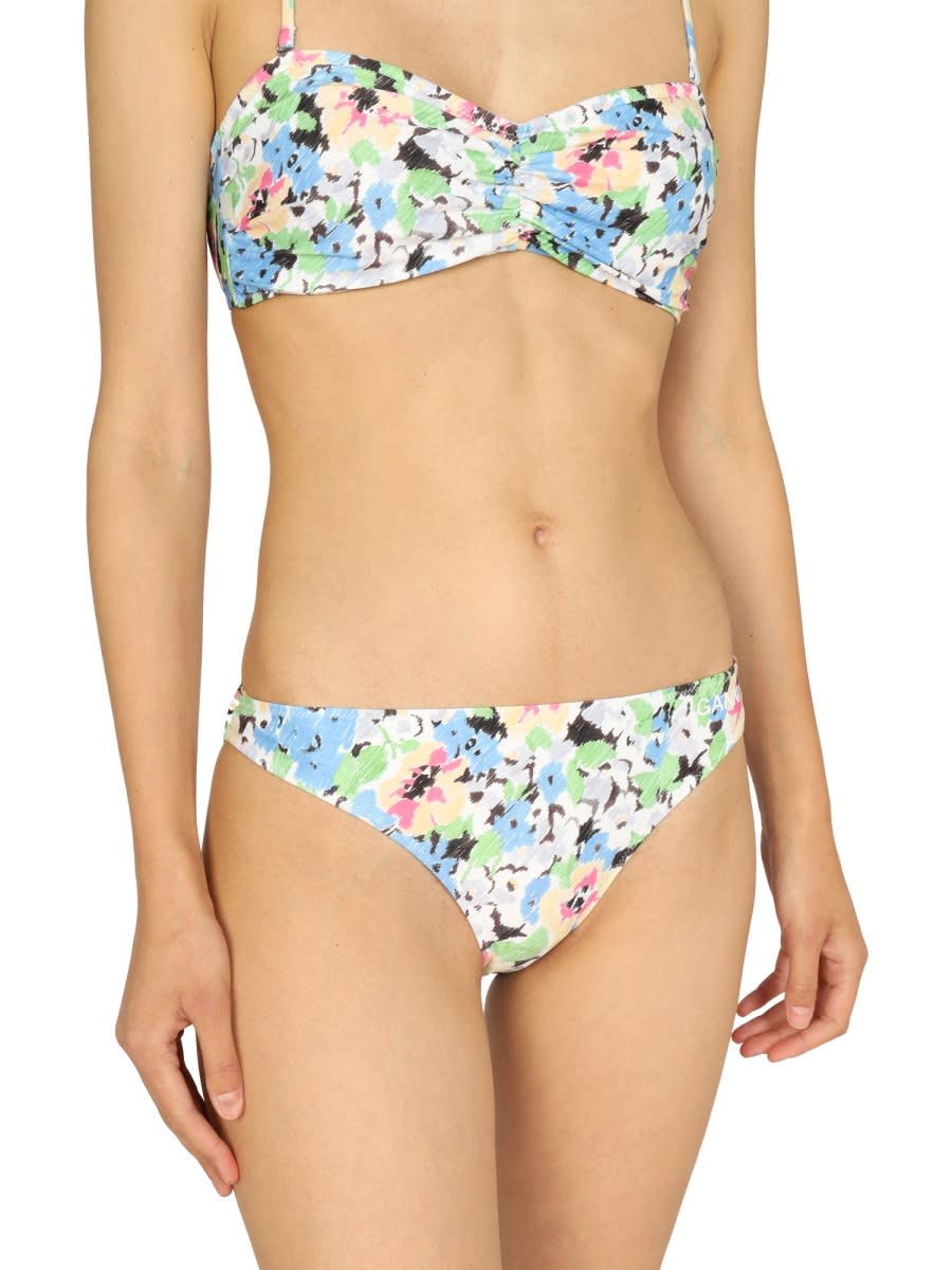 Ganni Women Floral Pattern Bikini Briefs In Multicolour