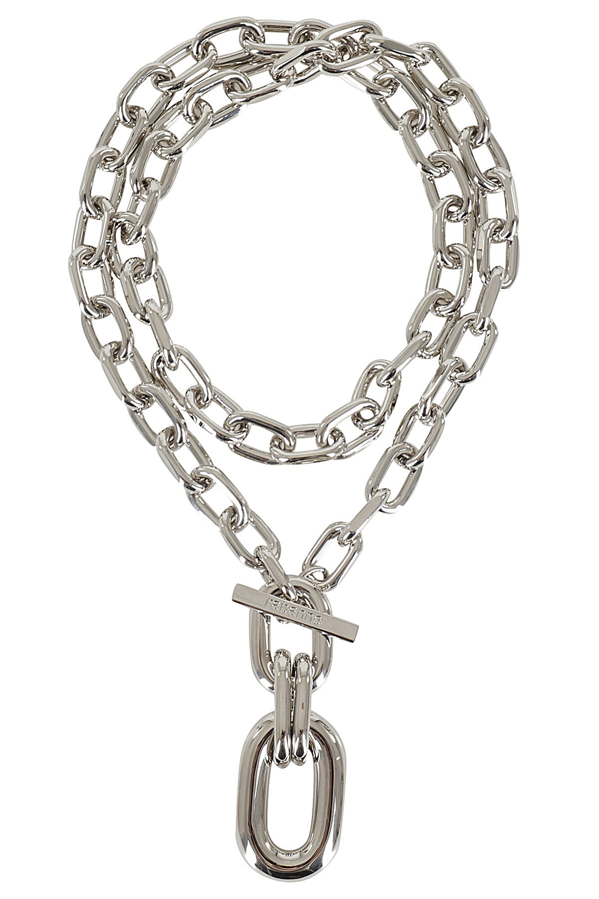 Shop Rabanne Xl Link Pendant In Silver