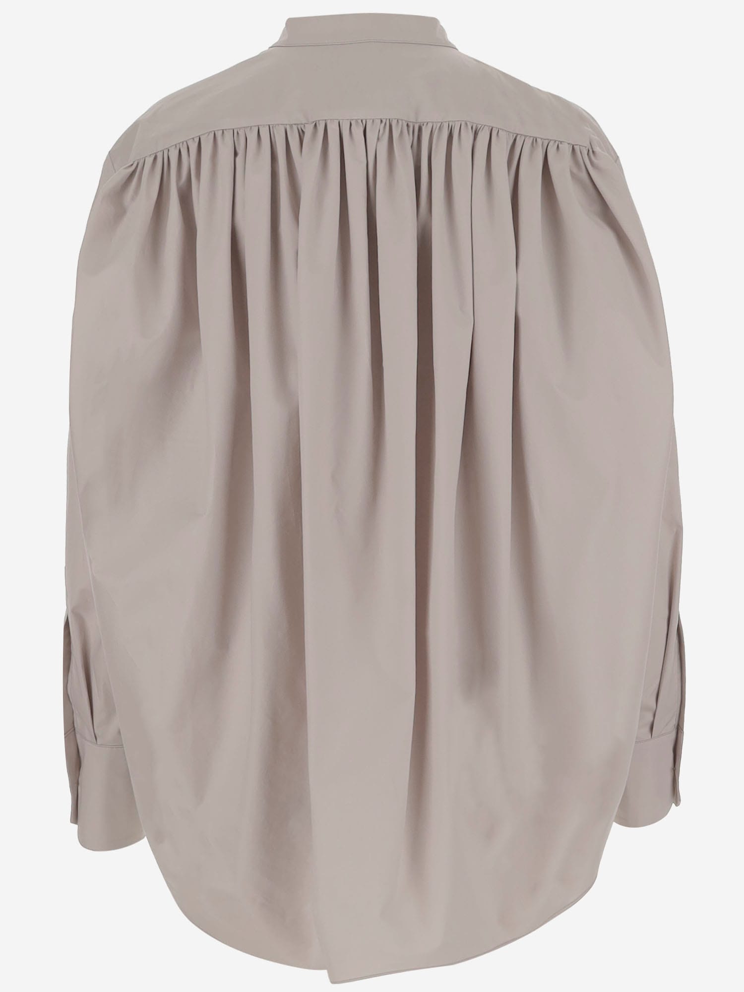 Sa Su Phi Beige Cotton Baloon Shirt