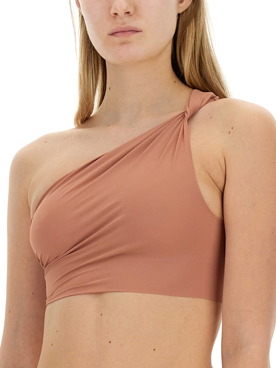 Shop Rick Owens One-shoulder Bikini Top In Pink