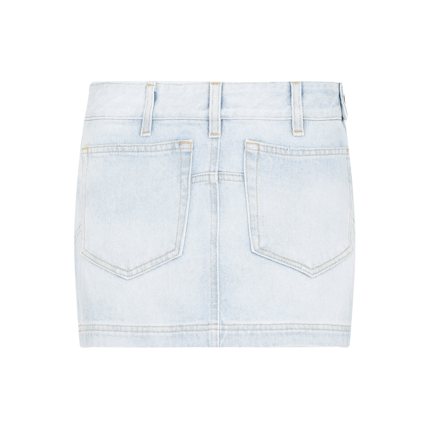 Shop Attico Abra Mini Skirt In Sky Blue