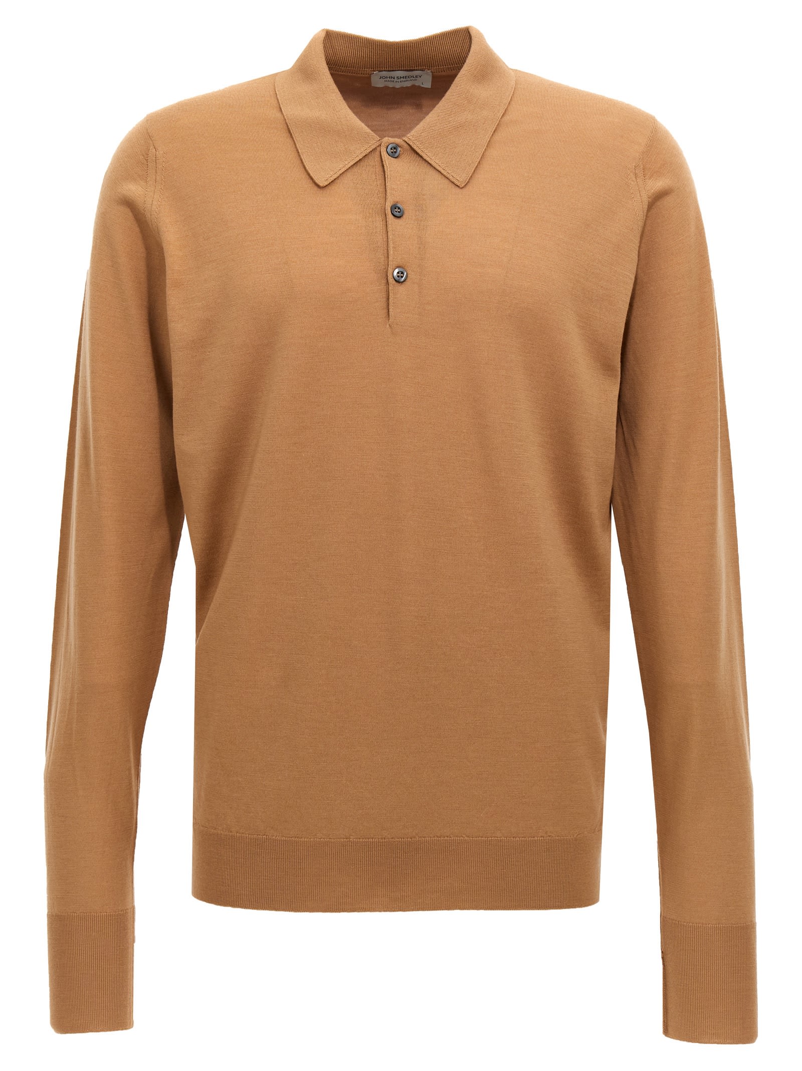 Shop John Smedley Dorset Polo Shirt In Beige