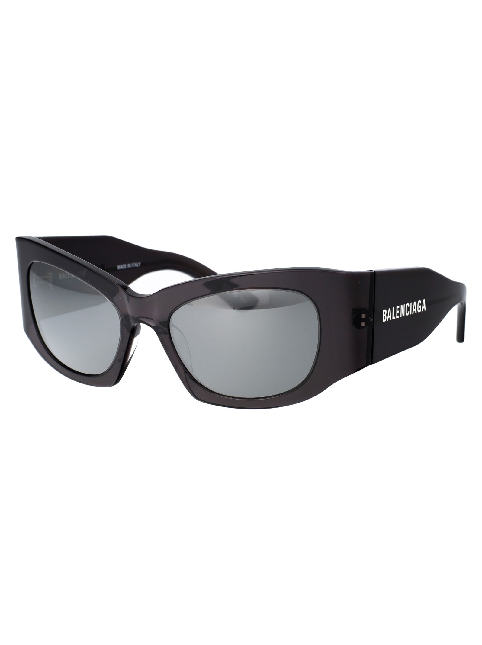Balenciaga Gray Cat-eye Sunglasses In Black