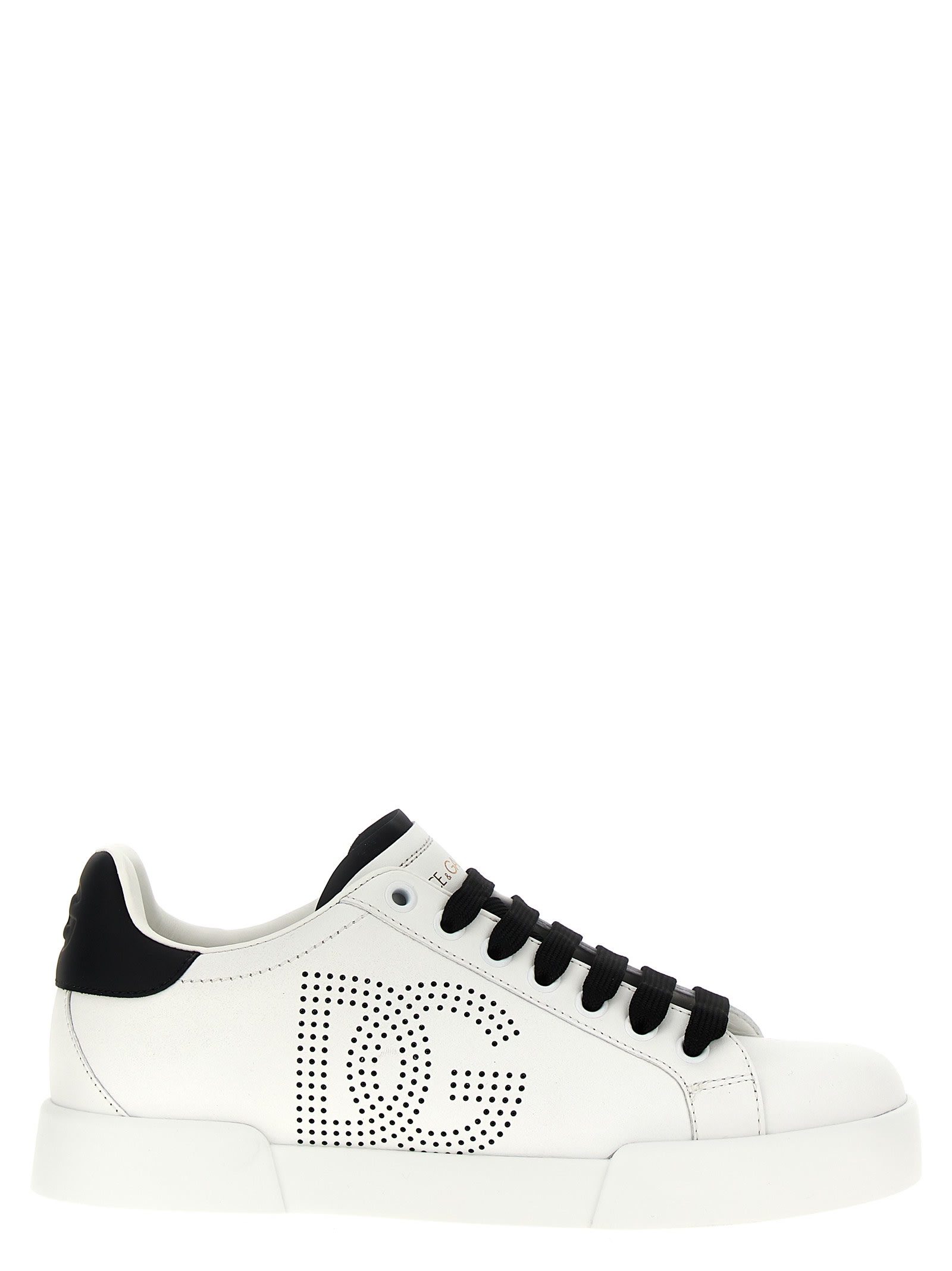 Shop Dolce & Gabbana Portofino Sneakers In White/black