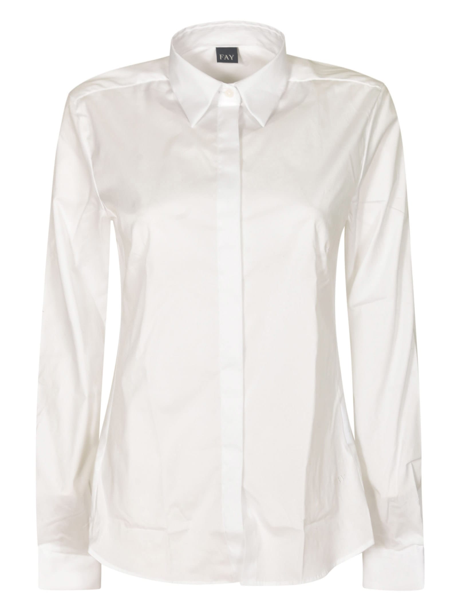 Fay Long-sleeved Shirt In White