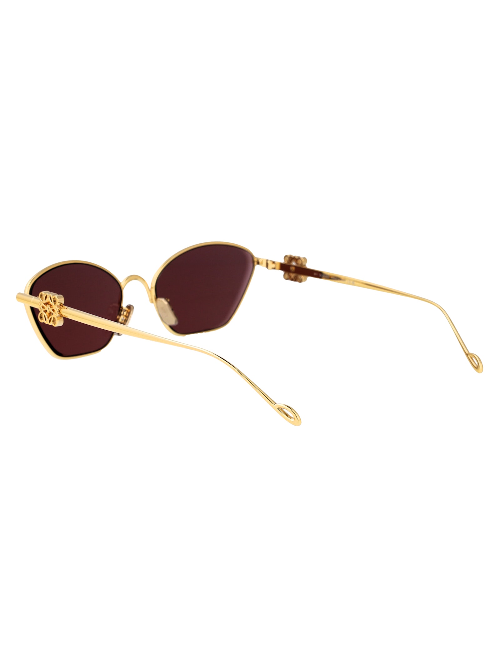 Shop Loewe Lw40115u Sunglasses In 30y Shiny Endura Gold / Violet