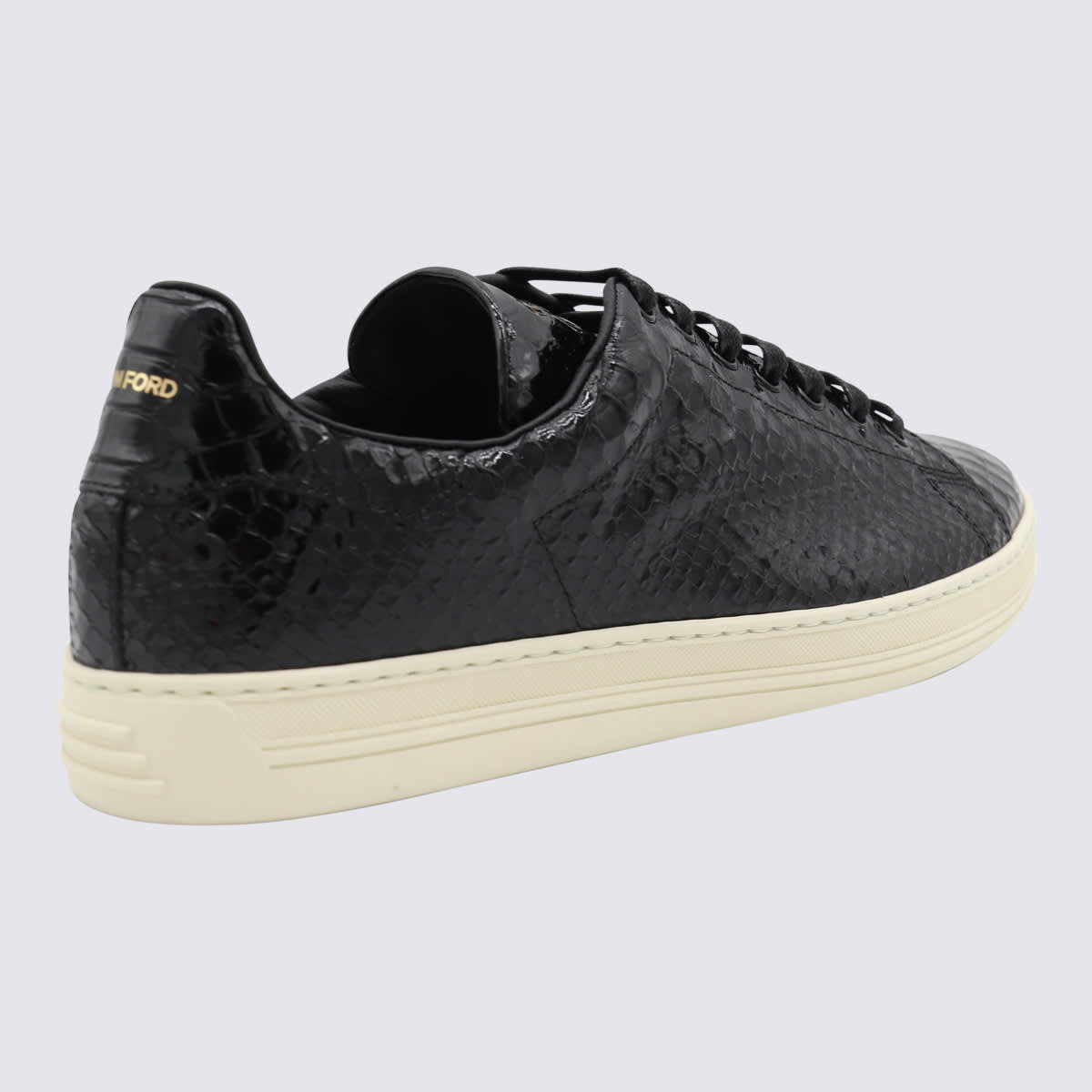 Tom Ford Logo-print Sneakers In Black/neutrals