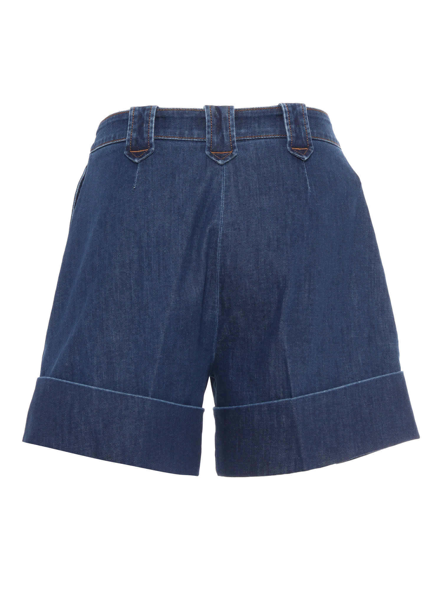 Fay Bermuda Shorts High Waist In Blue