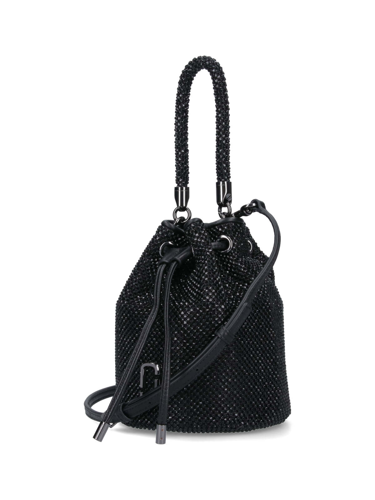 Shop Marc Jacobs Logo Mini Bucket Bag In Black