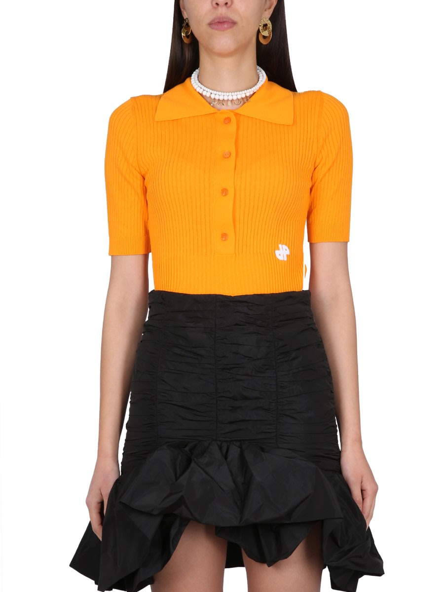 Orange Cotton Polo Shirt