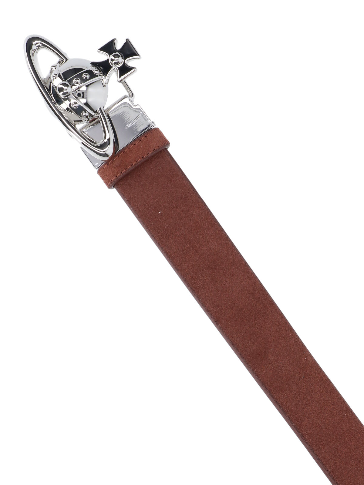 Vivienne Westwood Reversible Brown Suede And Black Leather Belt In Brown