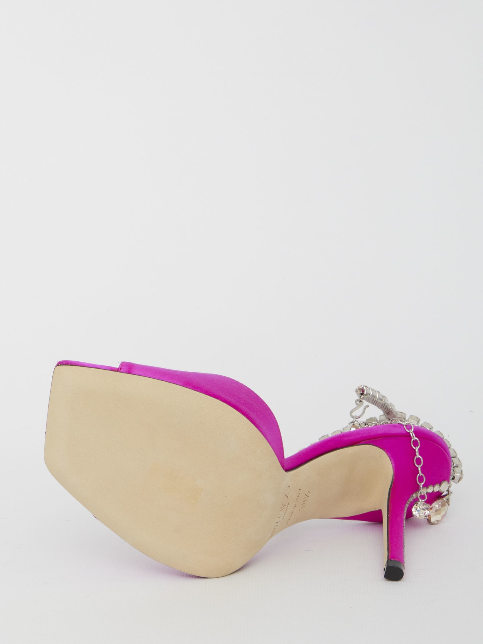 Shop Jimmy Choo Saeda 100 Sandals In Fuxia