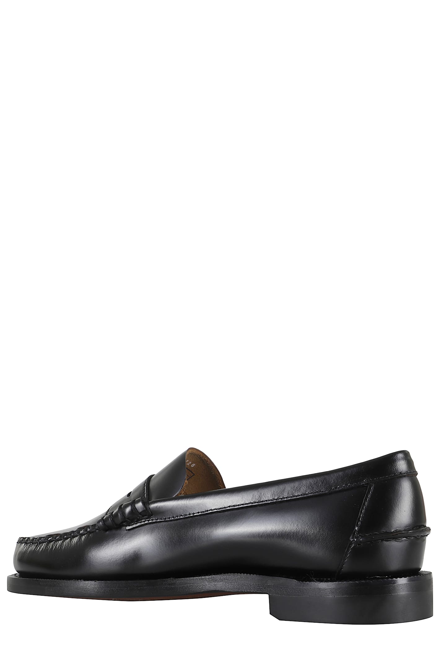 Sebago Round Toe Slip-on Moccasins With Cut-out Upper Design In Black