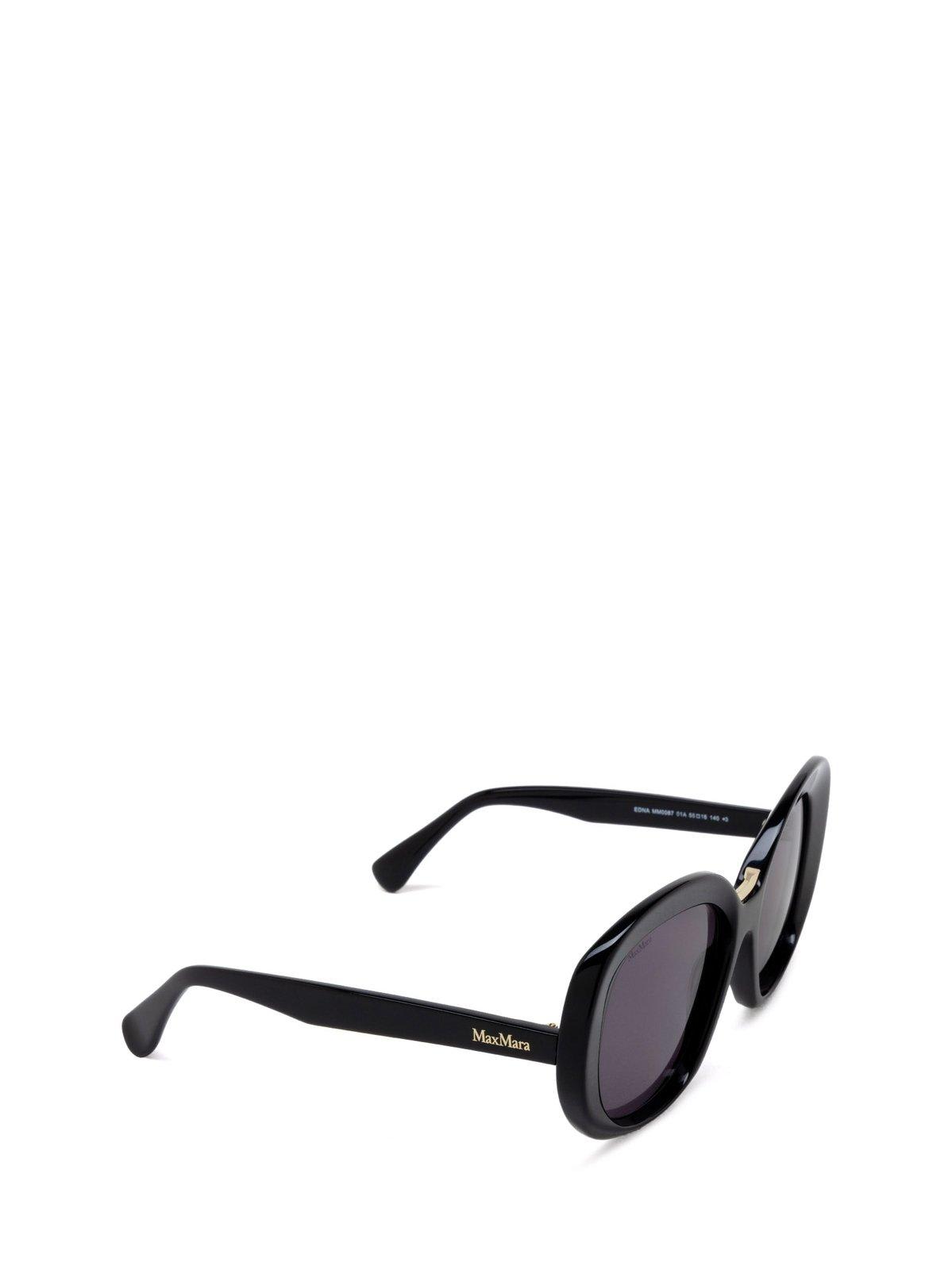 Shop Max Mara Butterfly Frame Sunglasses In 01a