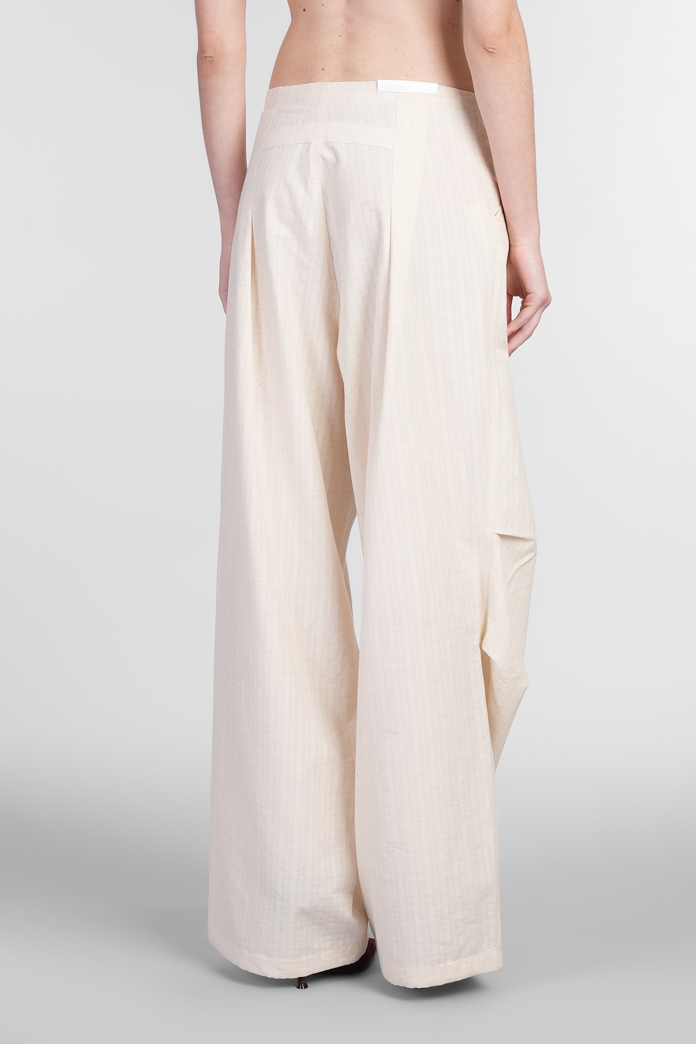 Darkpark Daisy Pants In Beige Cotton In Beige